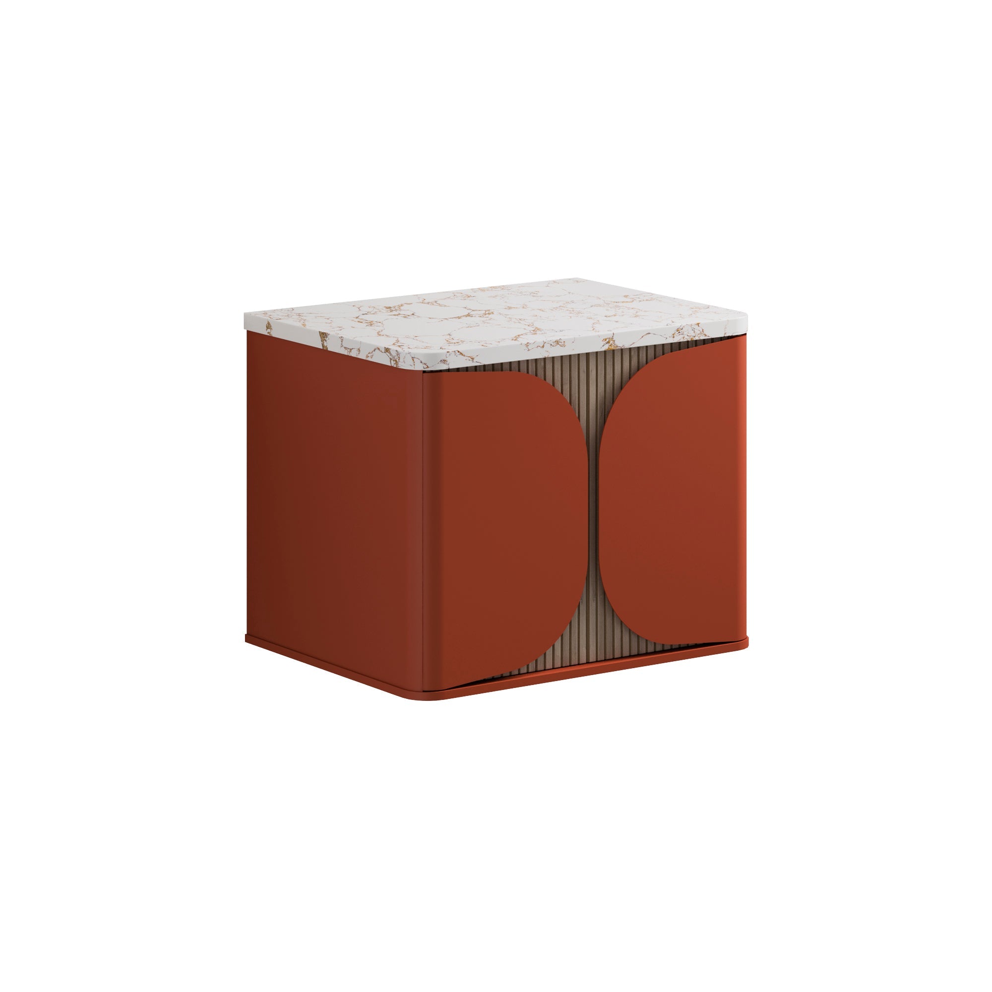 Crosswater Tambour 600mm One Drawer Wall Hung Vanity with Worktop