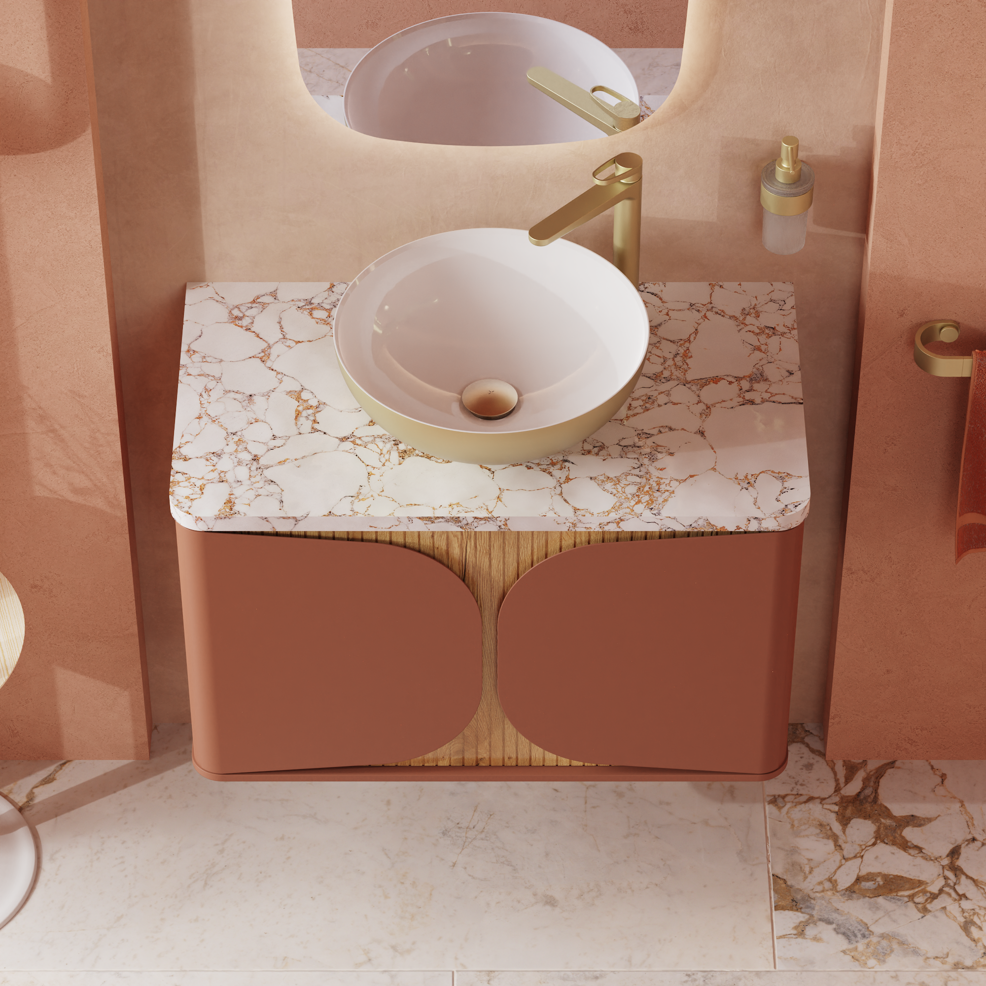 Tambour Worktop Gold Vein Estatuario