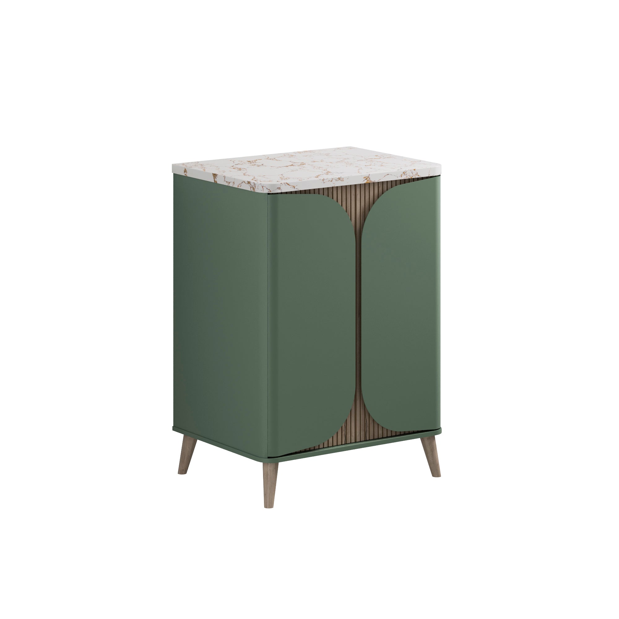 Crosswater Tambour 600mm Floor Standing Vanity With Doors with Worktop