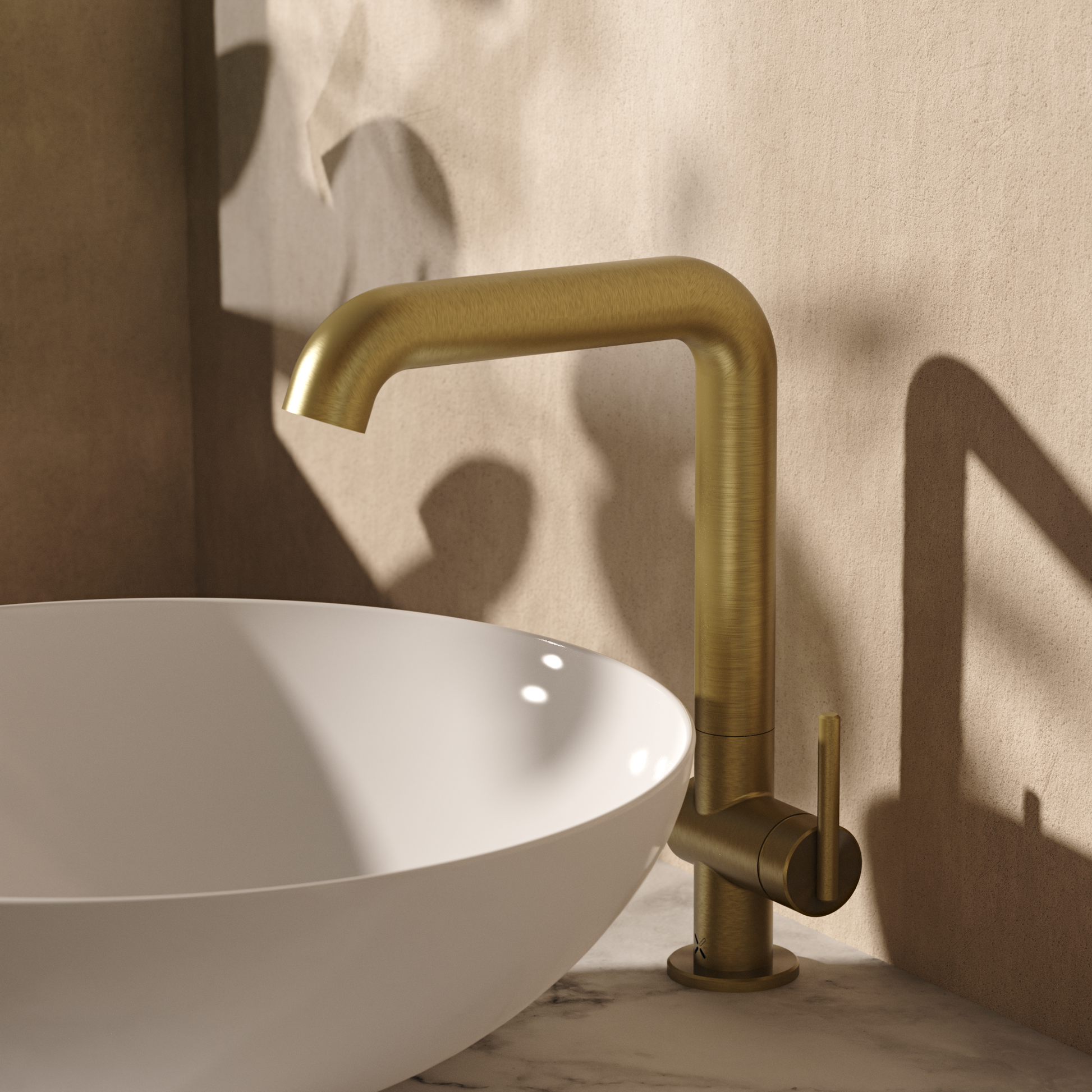 3ONE6 Lever Basin Tall Side Deck Mixer
