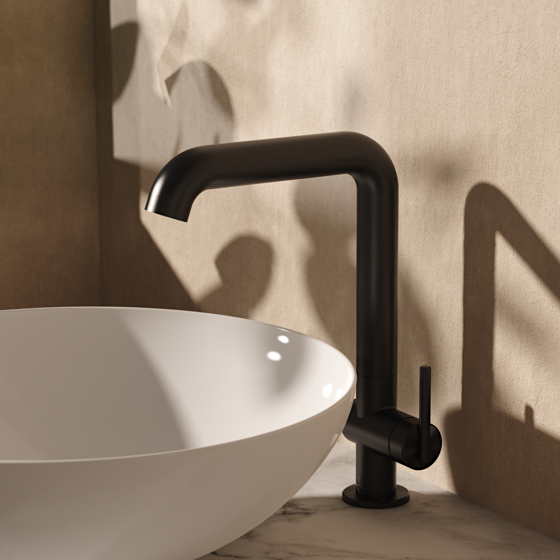3ONE6 Lever Basin Tall Side Deck Mixer