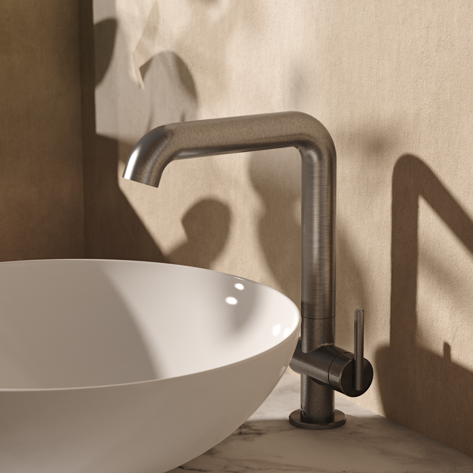 3ONE6 Lever Basin Tall Side Deck Mixer