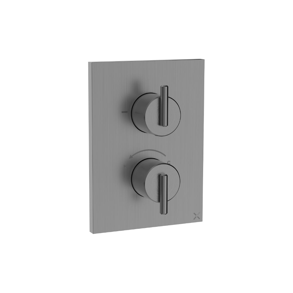 Crosswater 3ONE6 Lever Crossbox 1 Outlet Shower Valve & Trimset Stainless