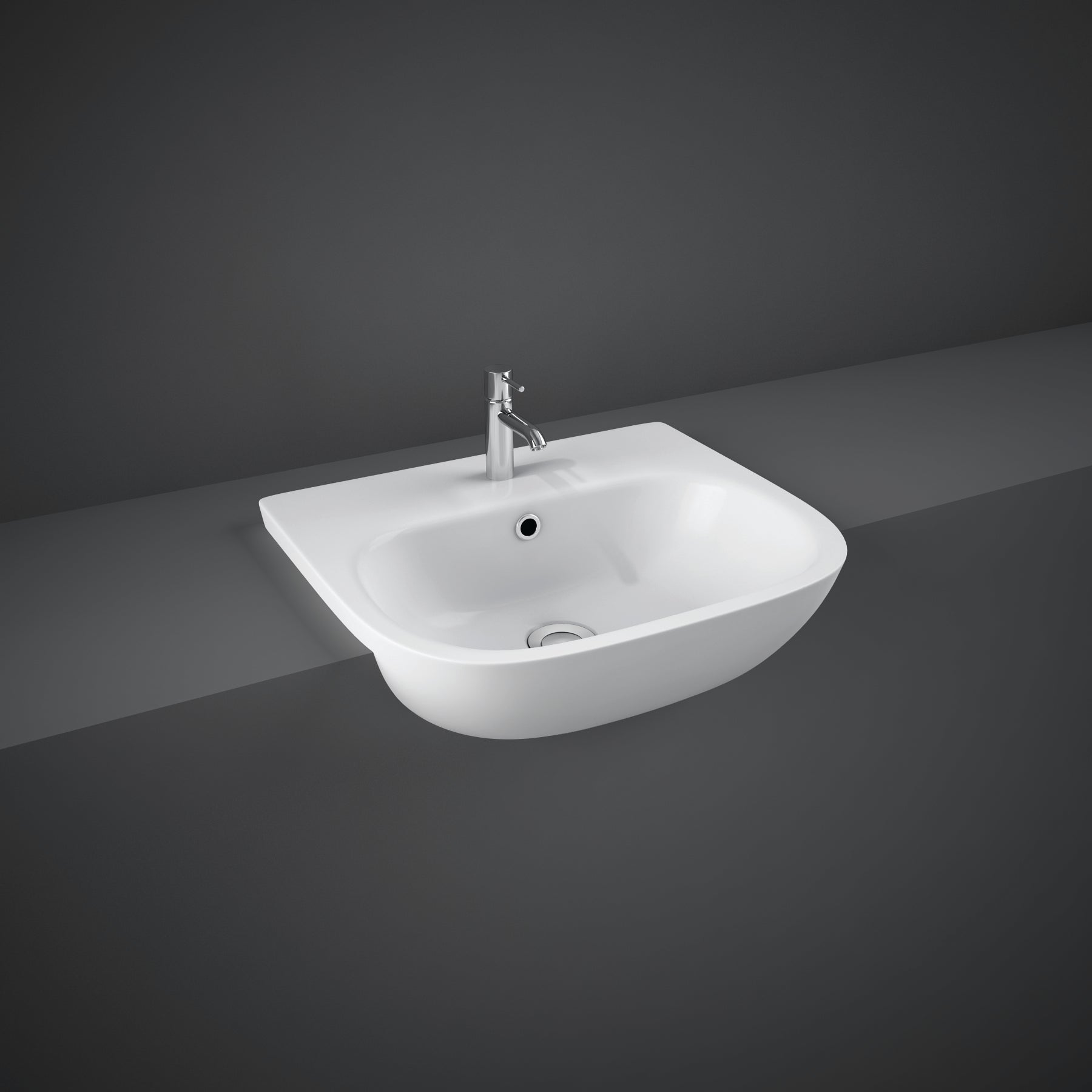 RAK Tonique Semi Recessed Basin 1th