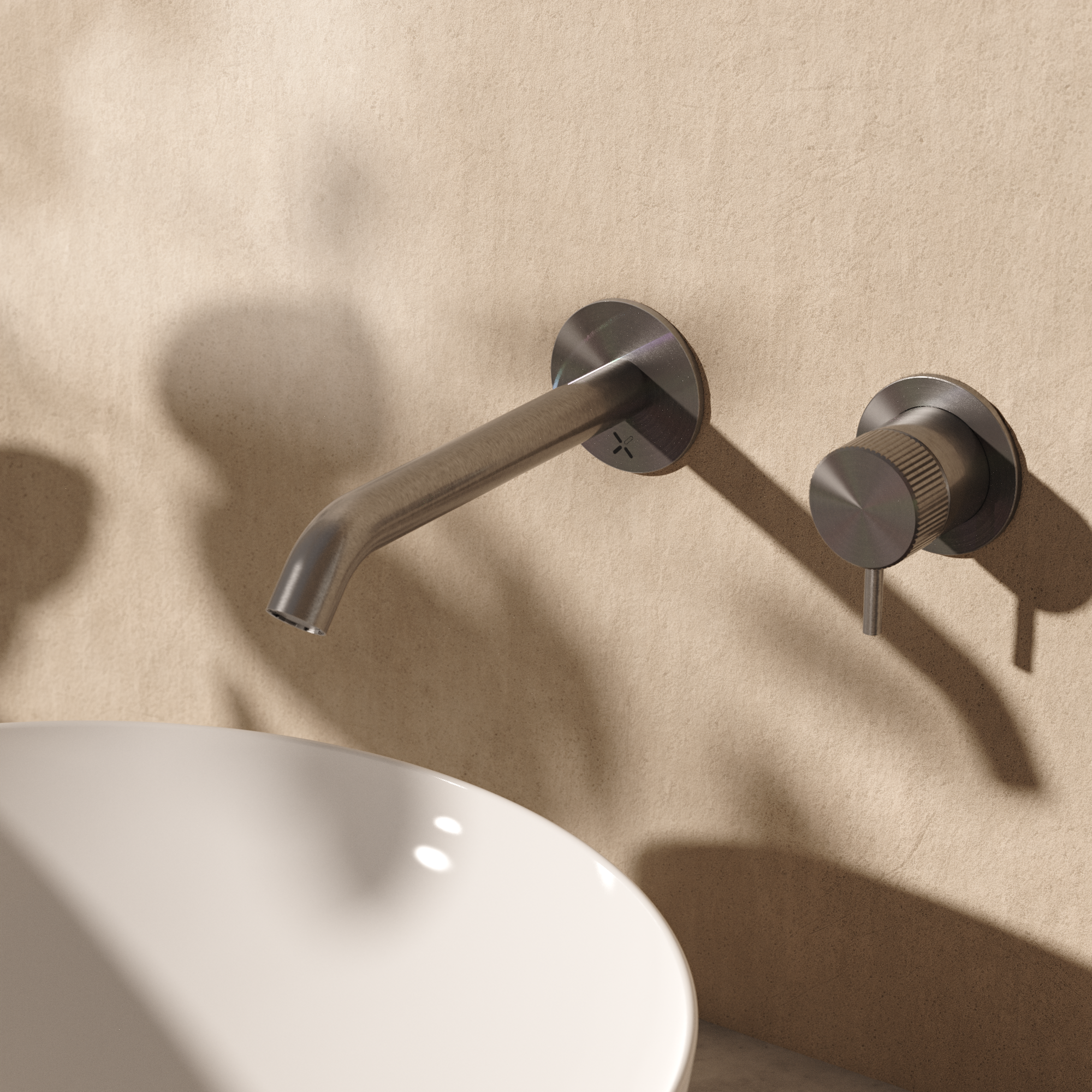 3ONE6 Basin 2 Hole Set Wall Mounted