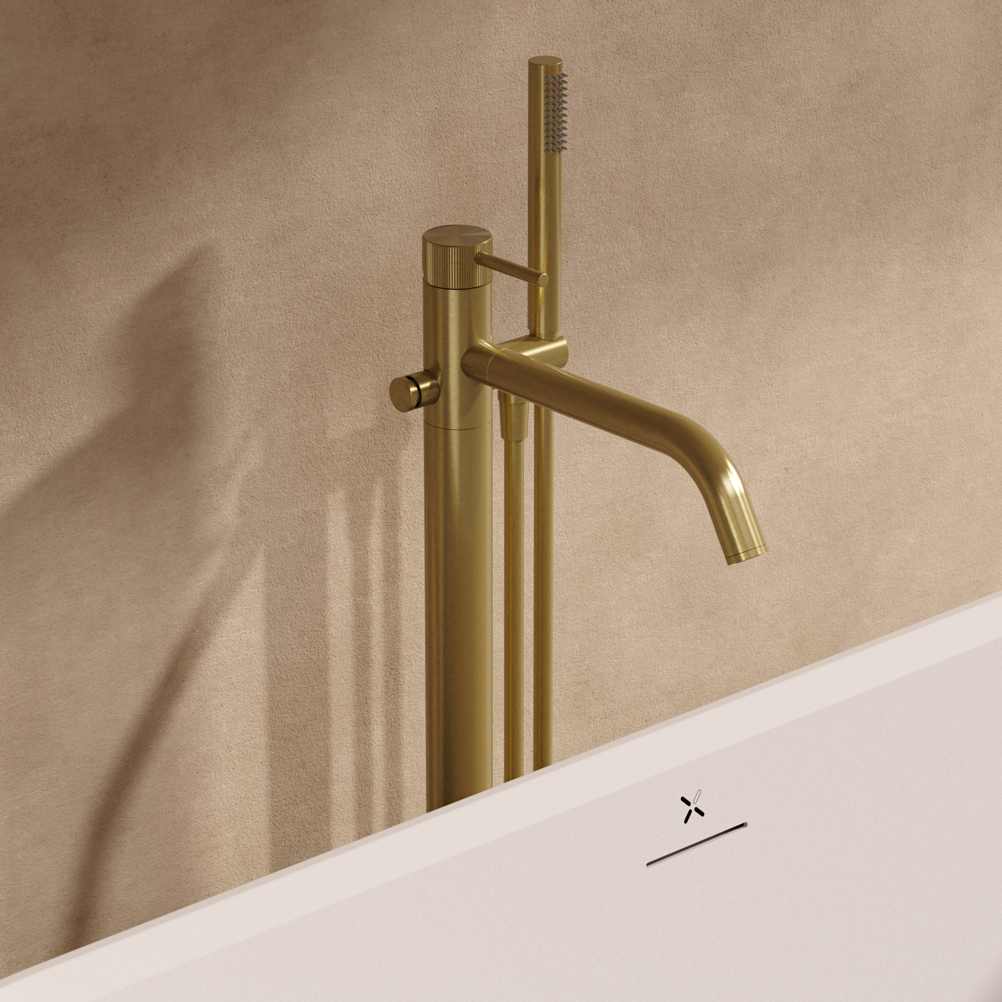 3ONE6 Floor Standing Bath Shower Mixer Mono