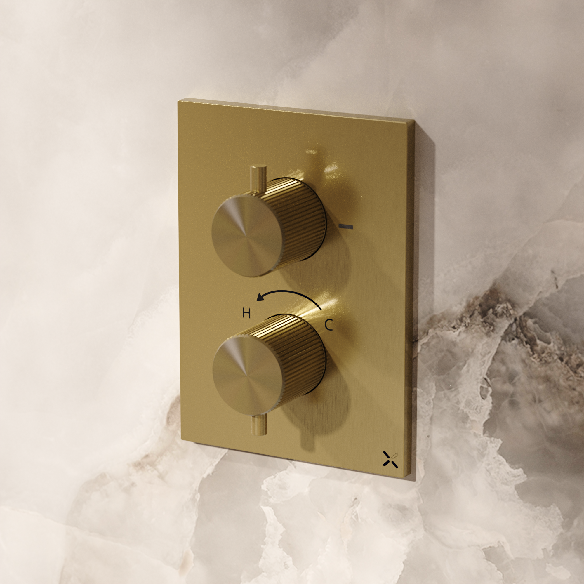 Crossbox 3ONE6 2 Outlet Trim & Levers