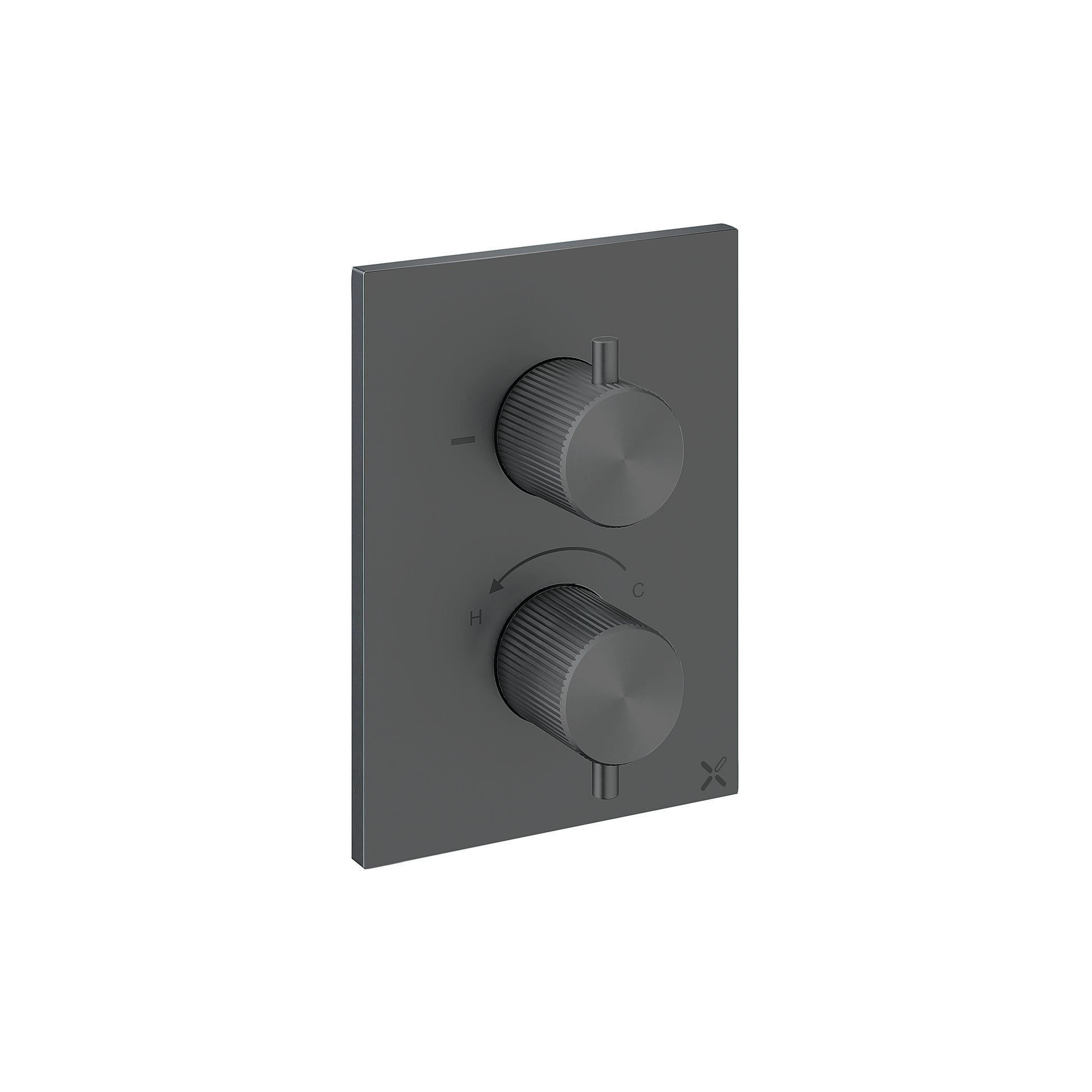 Crossbox 3ONE6 2 Outlet Trim & Levers Stainless