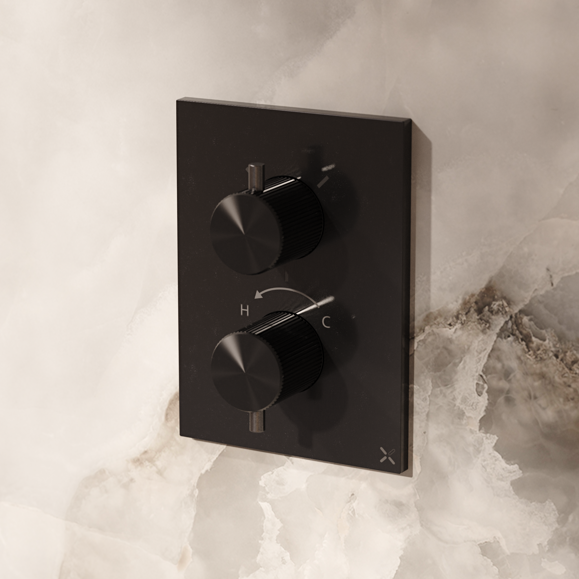 Crossbox 3ONE6 3 Outlet Trim & Levers Stainless