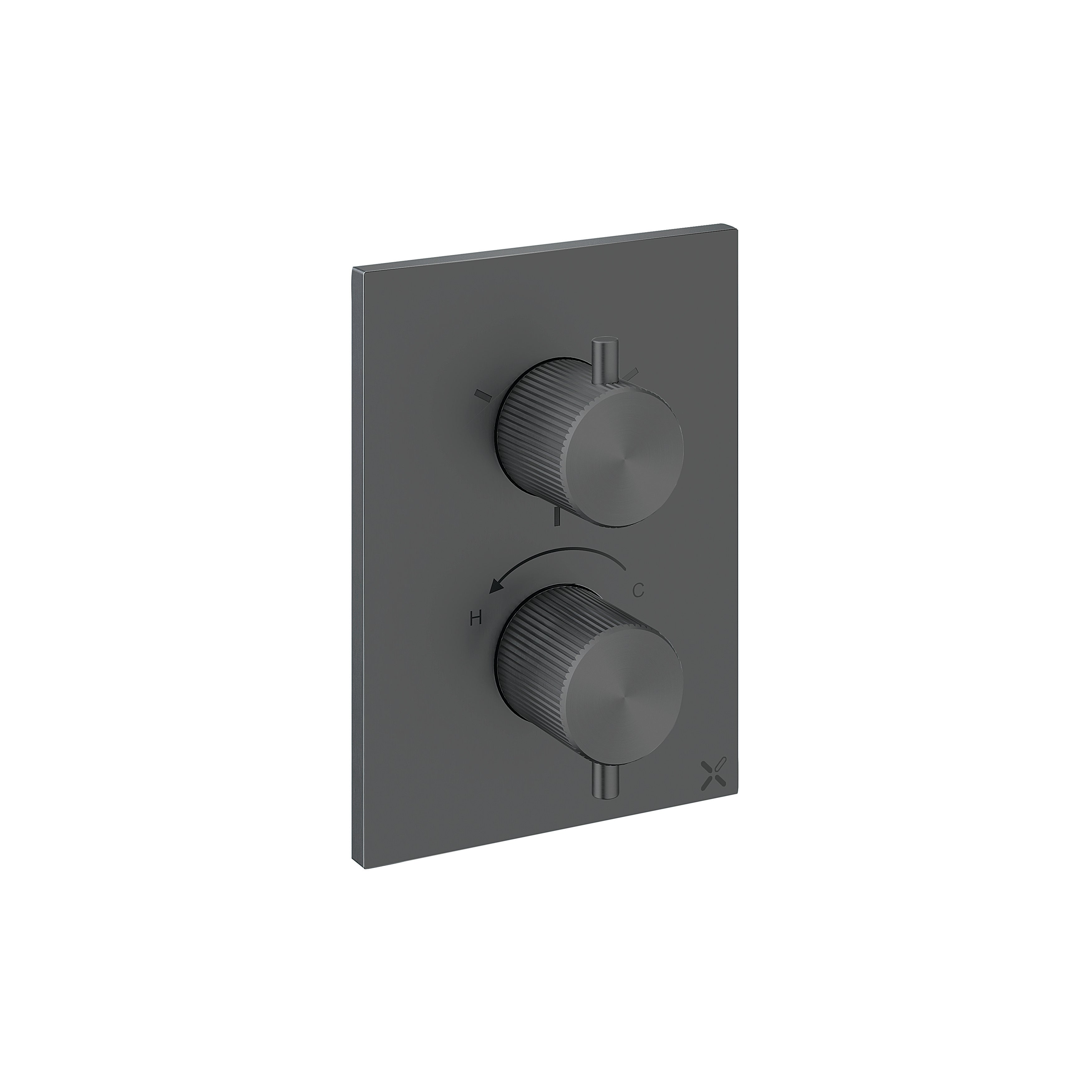 Crosswater 3ONE6 Crossbox 3 Outlet Shower Valve & Trimset Stainless