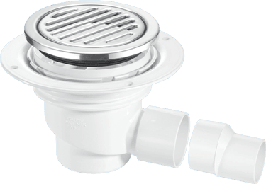 75mm Water Seal Gully with Horizontal Outlet for Tiled or Stone Floors