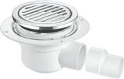 50mm Water Seal Gully with Horizontal Outlet for Tiled or Stone Floors