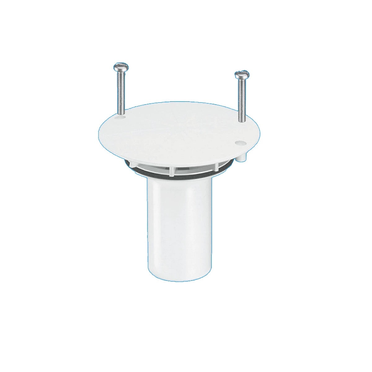 White Plastic Cover Plate & Insert Tube For Gully