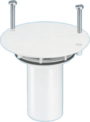 White plastic cover plate and insert tube for gully