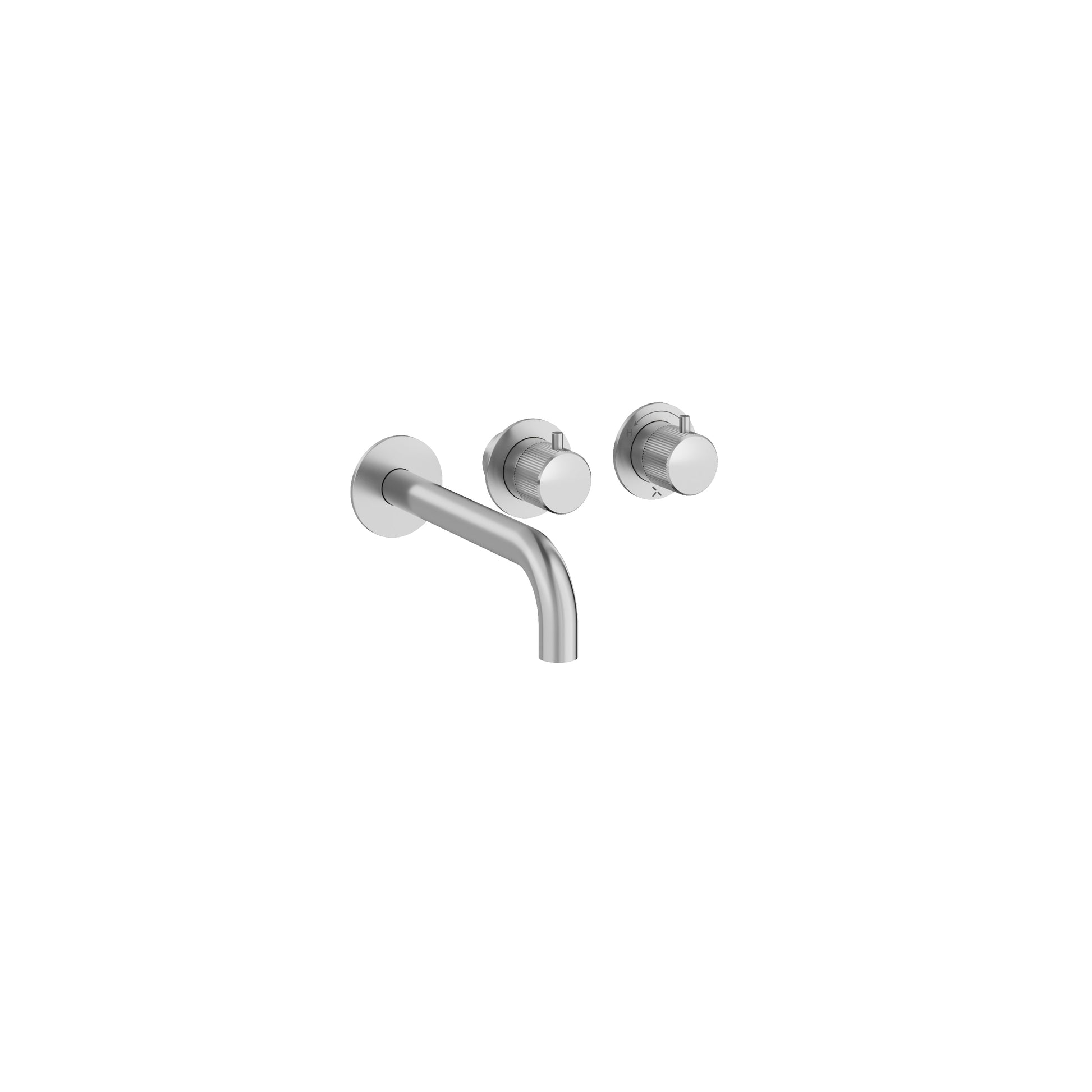 Crosswater Module 3ONE6 2 Outlet Shower Valve & 2 Handle Trimset with Bath Spout Stainless Steel