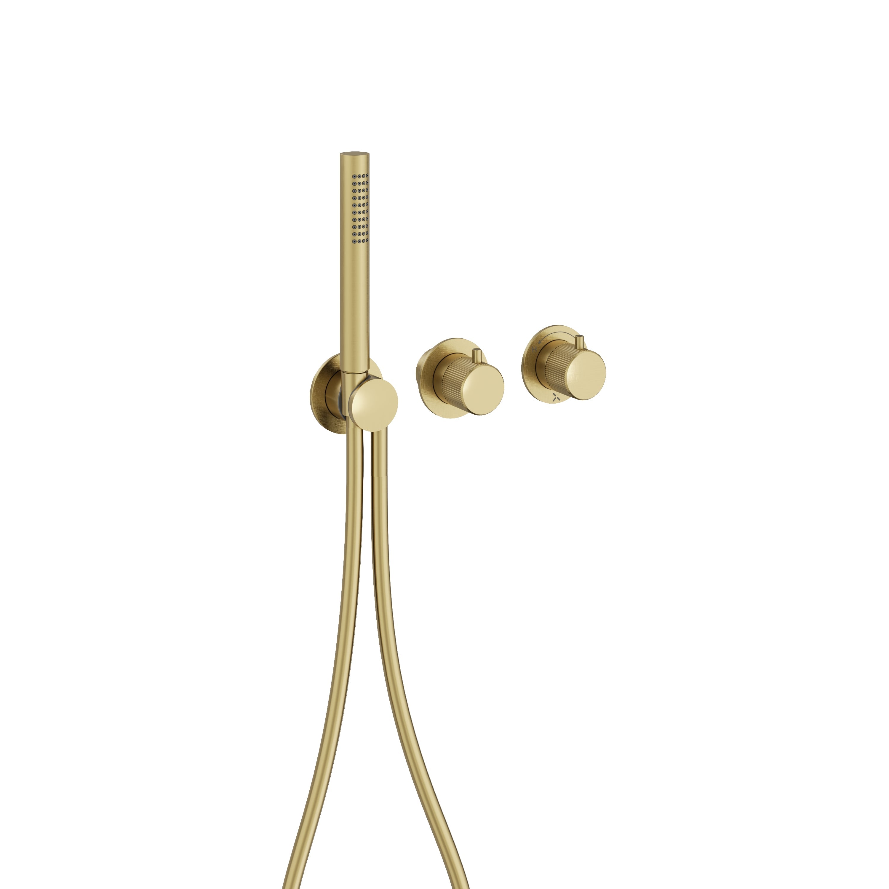 Crosswater Module 3ONE6 3 Outlet Shower Valve & 2 Handle Trimset with Handset Stainless Effect