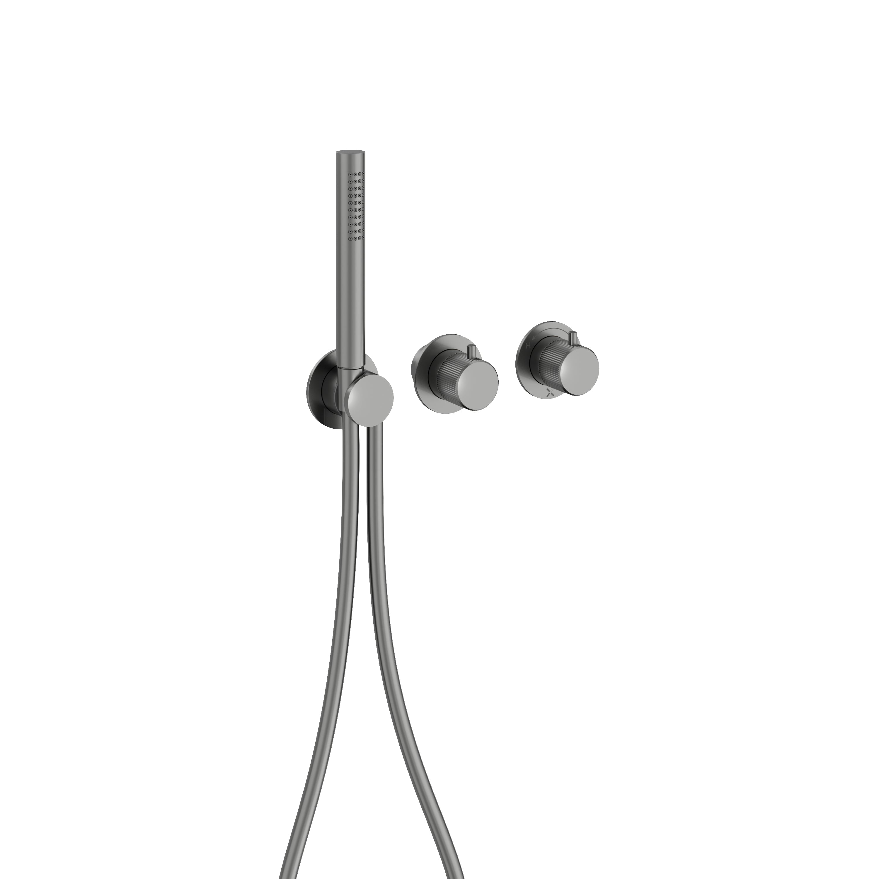 Crosswater Module 3ONE6 3 Outlet Shower Valve & 2 Handle Trimset with Handset Stainless