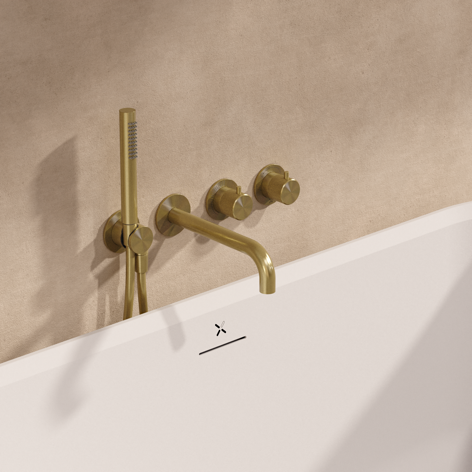 Module 3ONE6 2 Control Trimset With Bath Spout & Handshower