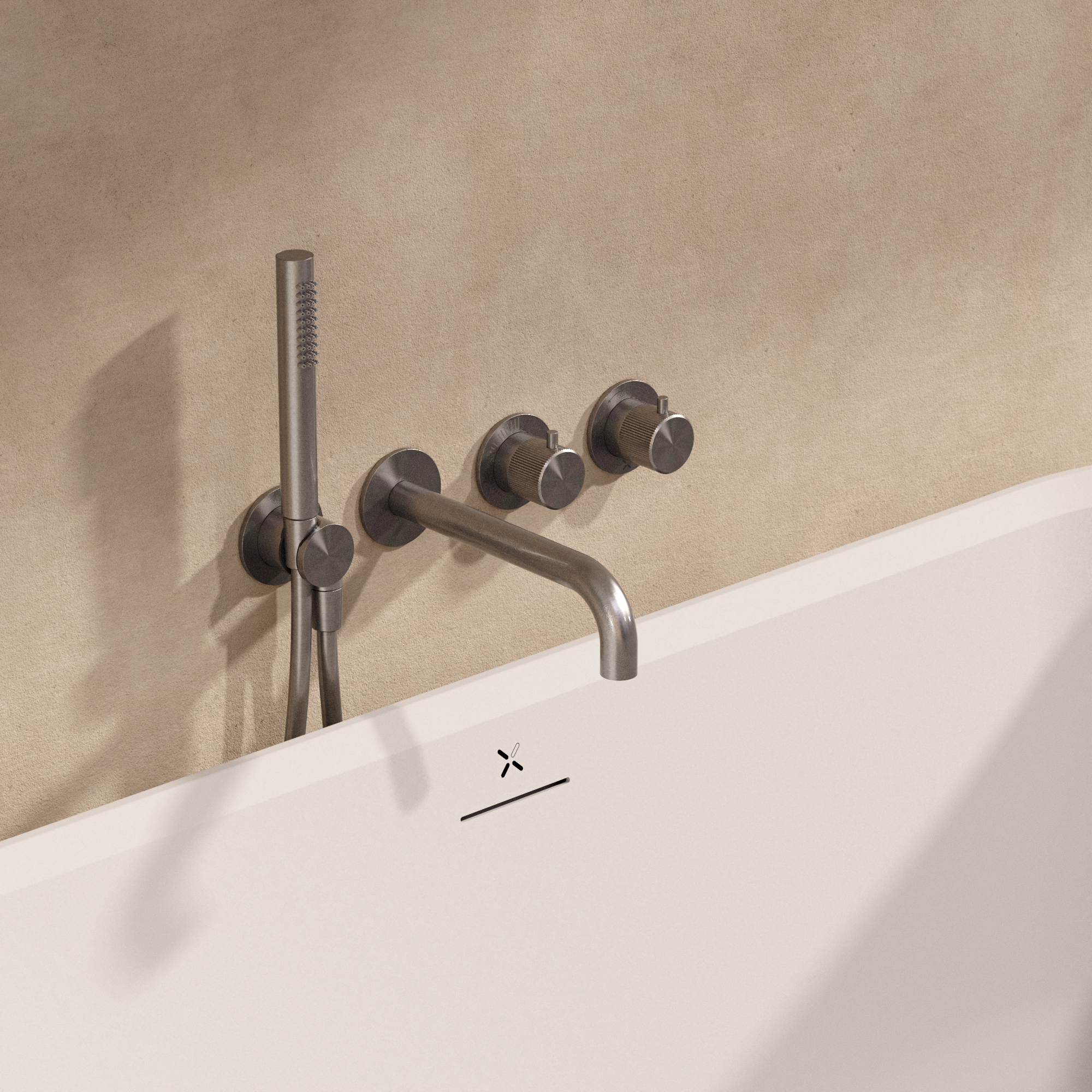 Module 3ONE6 2 Control Trimset With Bath Spout & Handshower