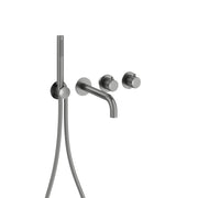 Crosswater Module 3ONE6 2 Outlet Shower Valve & 2 Handle Trimset, Bath Spout & Handset Stainless