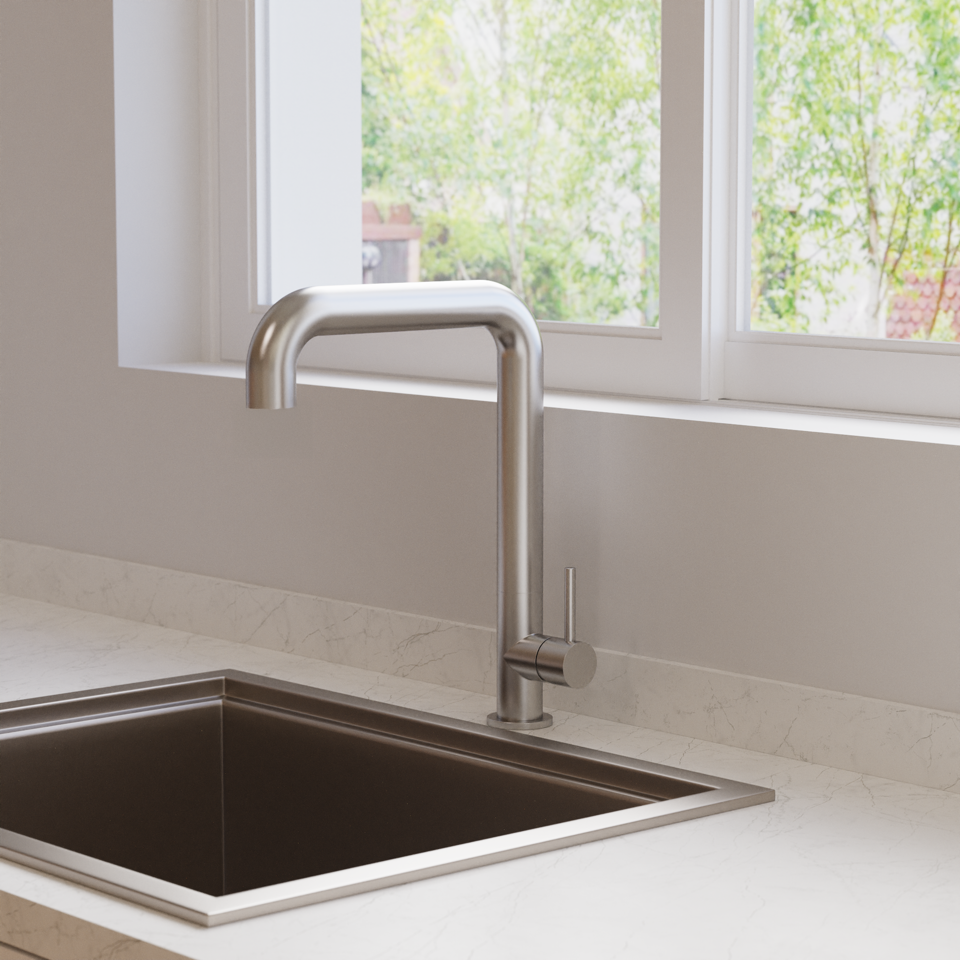 Tube Side Lever Kitchen Mixer
