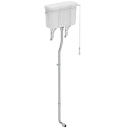Waverley High level cistern pack including chrome flushpipe and ornate brackets