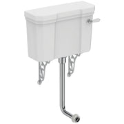 Waverley Low level cistern pack including chrome flushpipe