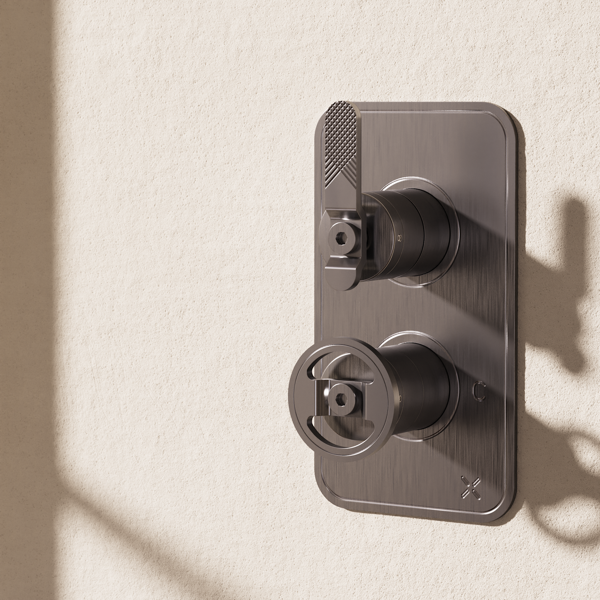 Union 2 Handle Trimset (must be paired with WLBP1000R+ or WLBP1500R+) Brushed Black Chrome Lever