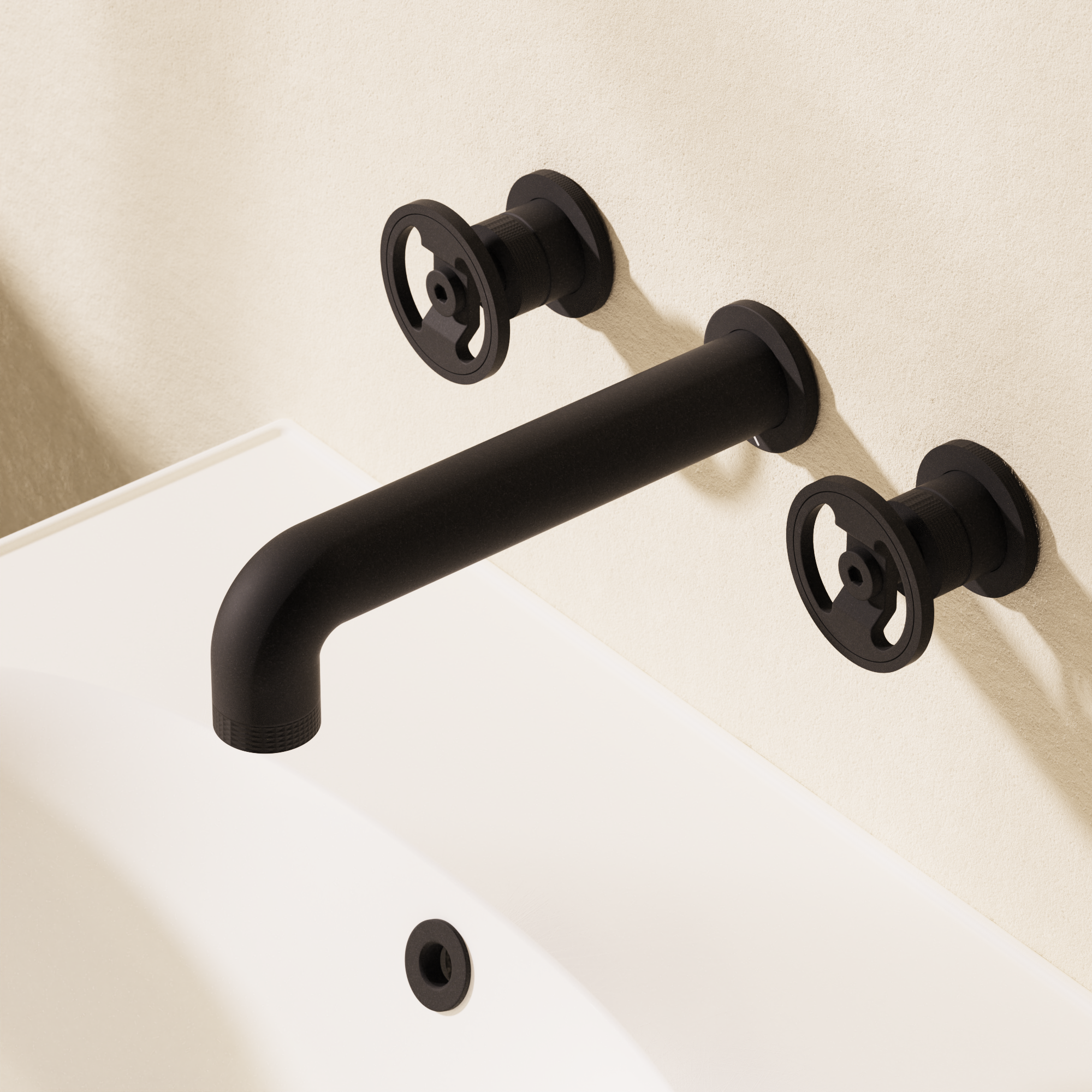 Union Basin 3 Hole Wall Mounted Basin Set