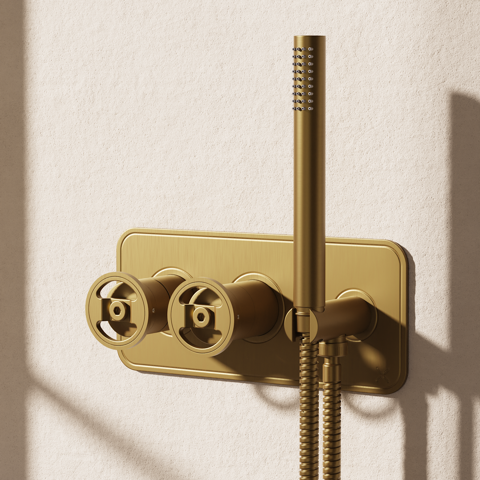 Union 2 Handle Trimset Union Brass with Handset & Hose - must be paired with WLBP1501R+