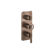 Crosswater UNION 3 Outlet 3 Handle Thermostatic Shower Valve & Trimset Brushed