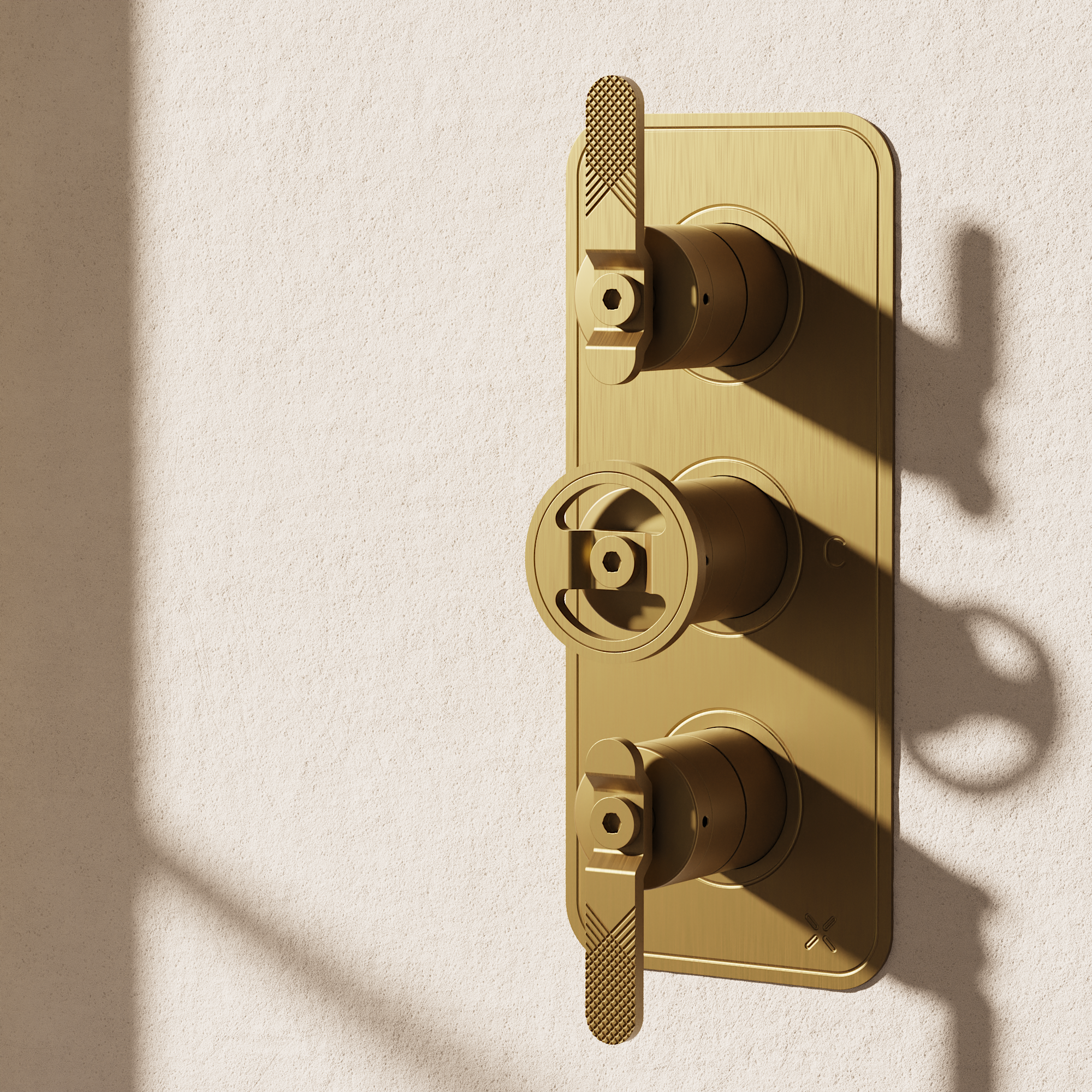 Union 3 Handle Trimset Union Brass Lever - must be paired with WLBP2000R+ or WLBP3000R+