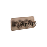 Union 3 Handle Trimset Brushed Black Chrome Lever - must be paired with WLBP2001R+ or WLBP3001R+