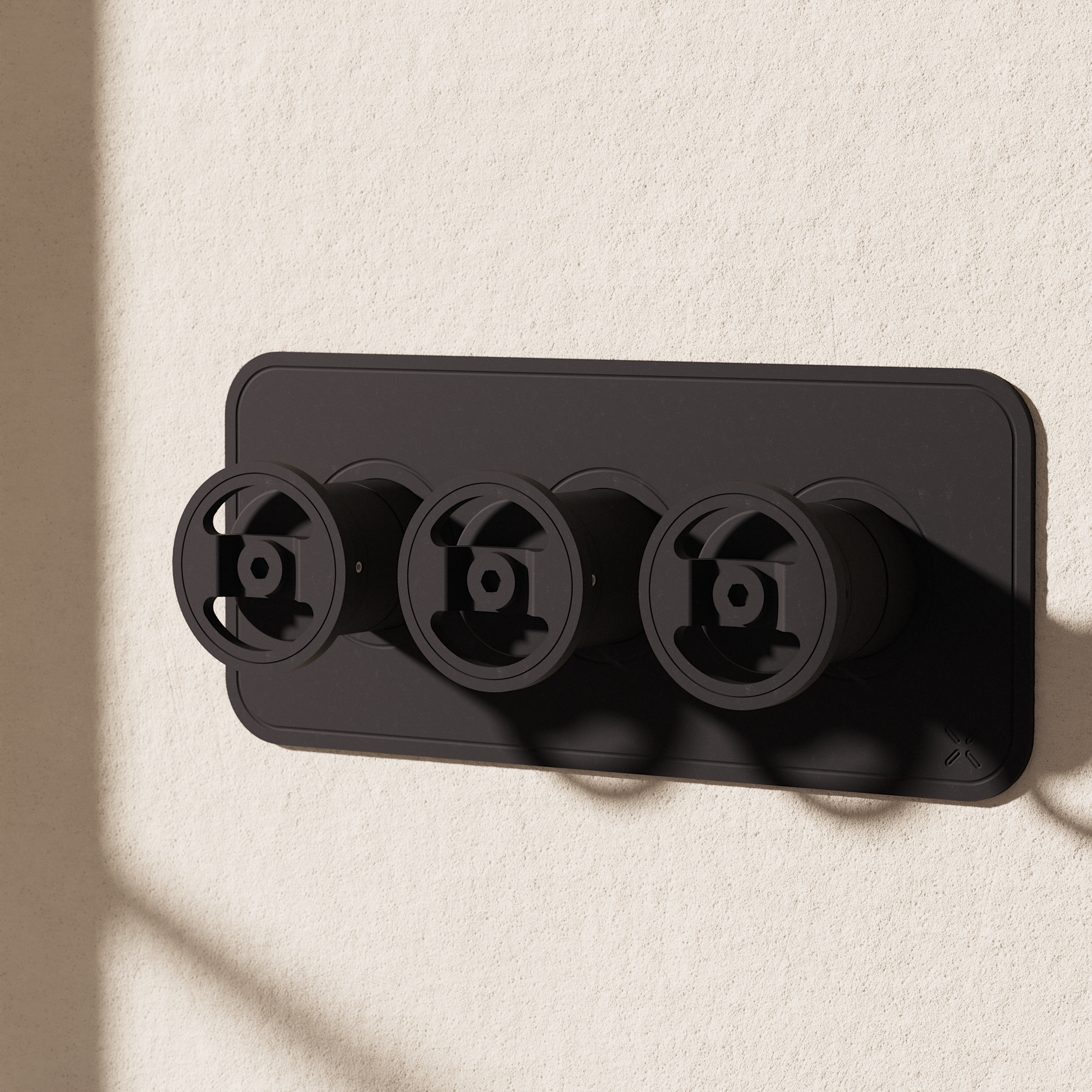 Union 3 Handle Trimset Matt Black Lever - must be paired with WLBP2001R+ or WLBP3001R+