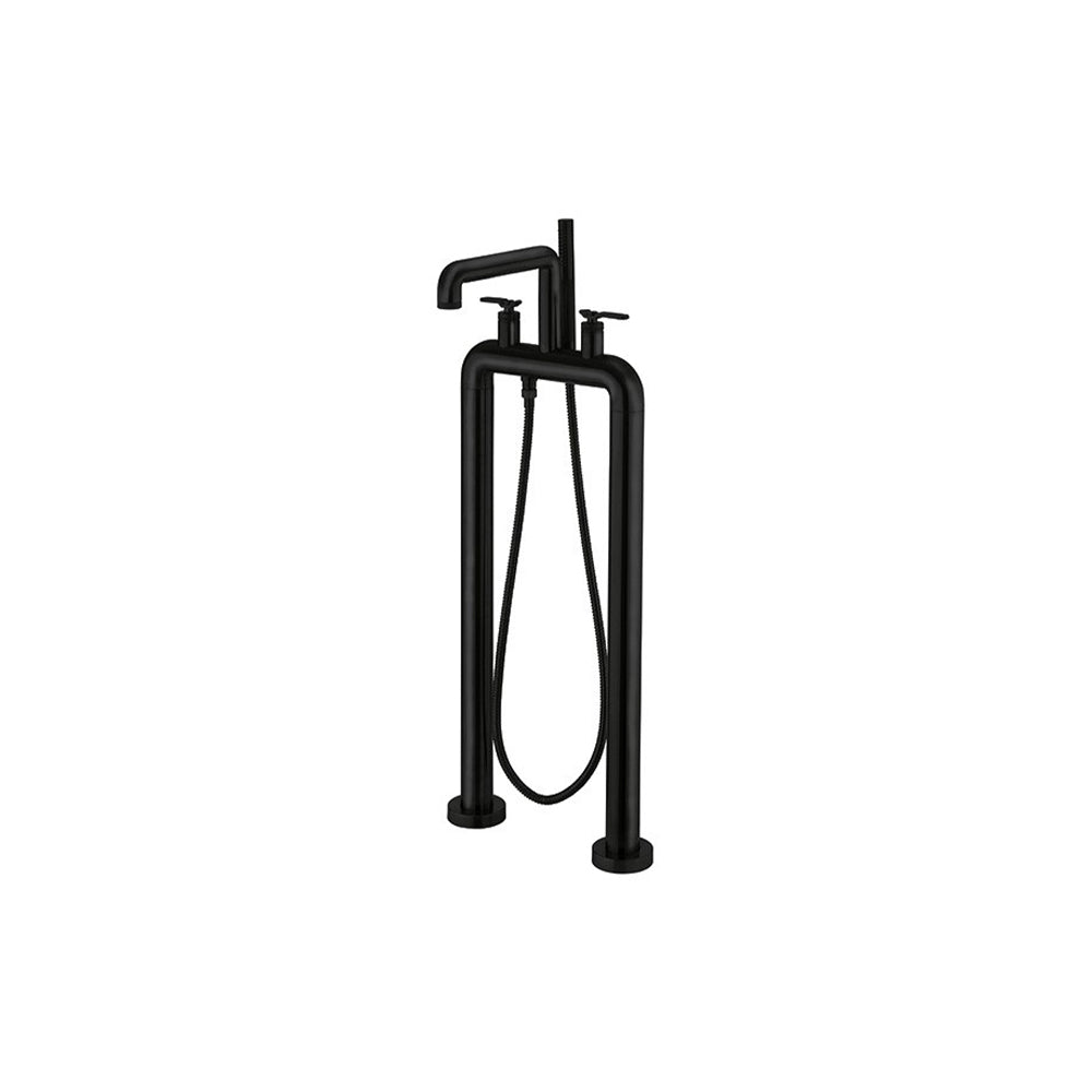 Union Free Standing Bath Shower Mixer Matt Black Lever