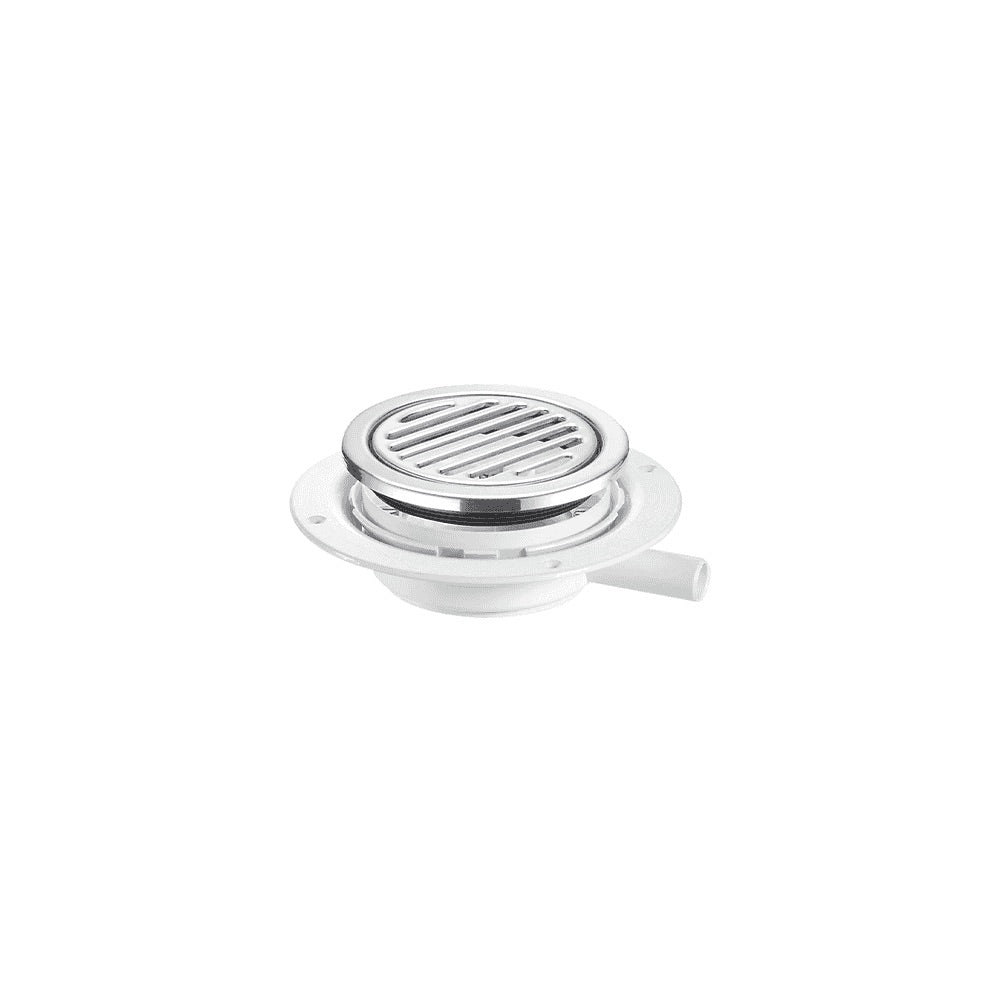 Untrapped Gully with 22mm Horizontal Plain Outlet with round tile for use with pumped waste
