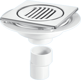 Untrapped Gully with Vertical Outlet for Tiled or Stone Floors