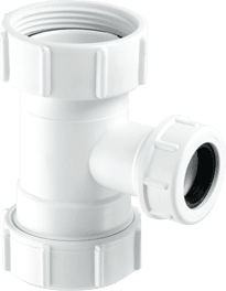 Tee Piece with BSP nut for WC Overflow