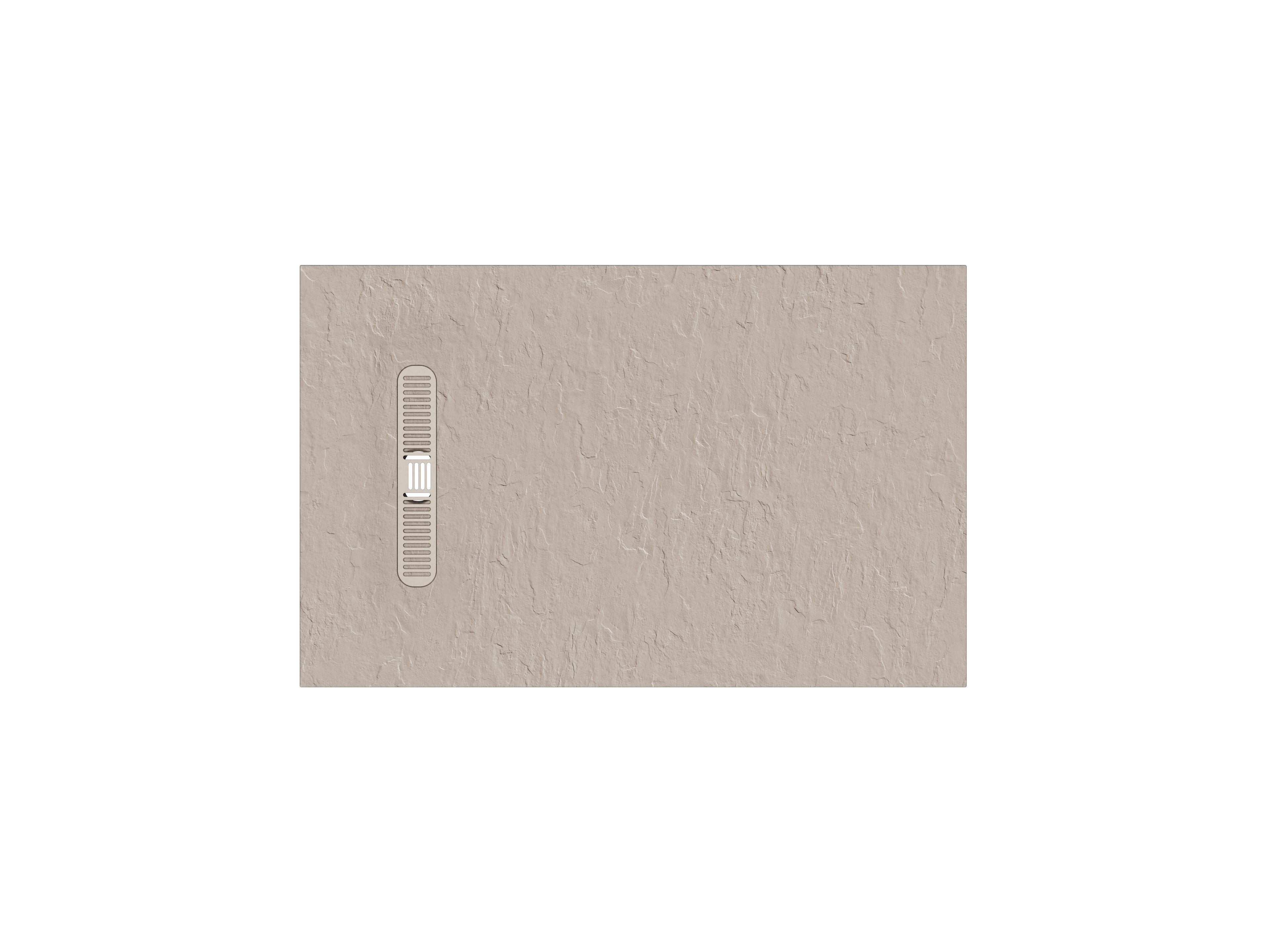 Vito Textured Rectangle Anti Slip Class C Shower Tray Brown