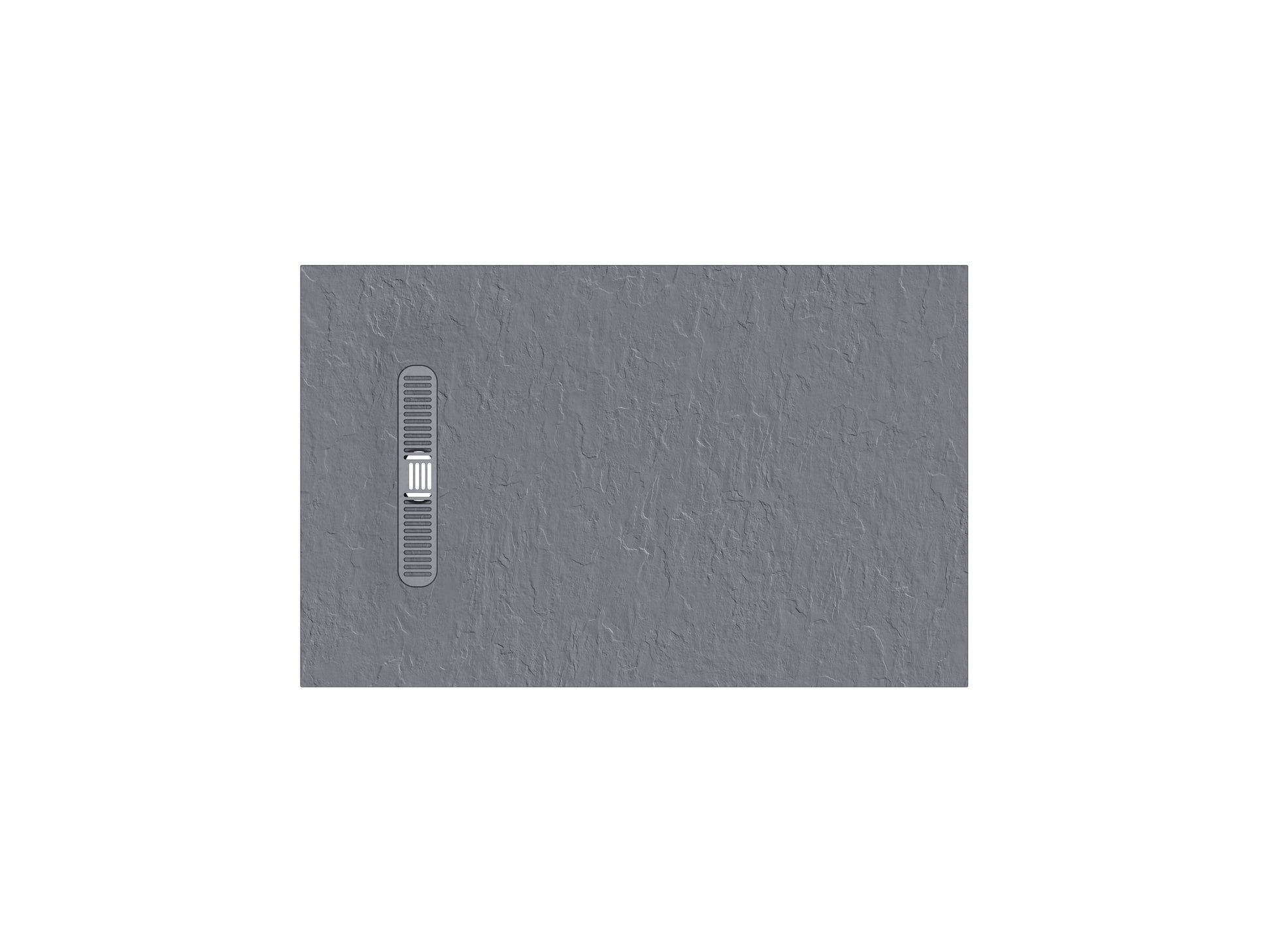 Vito Textured Rectangle Anti Slip Class C Shower Tray Light Grey