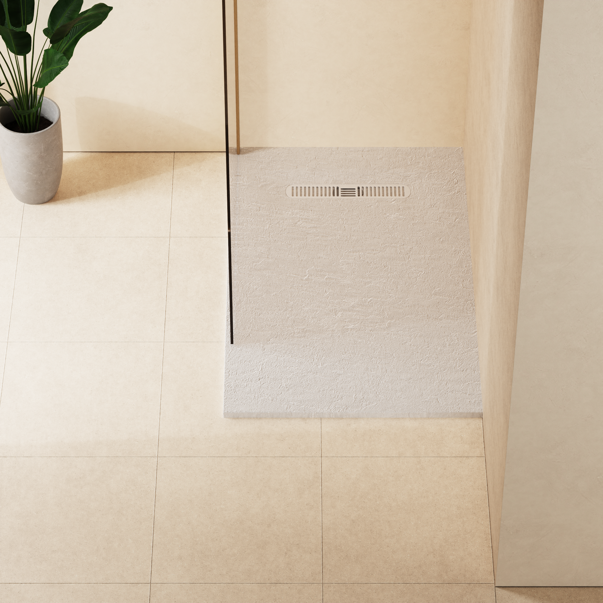 Vito Textured Rectangle Anti Slip Class C Shower Tray