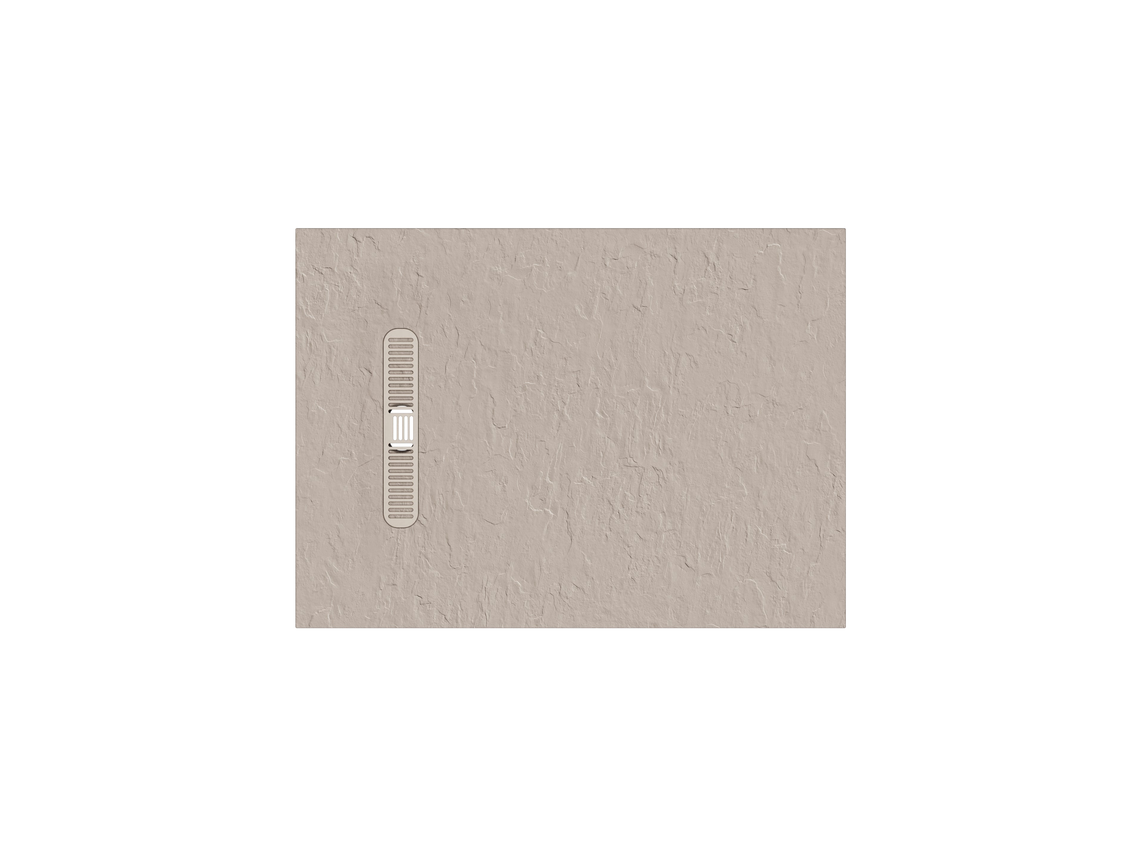 Vito Textured Rectangle Anti Slip Class C Shower Tray Brown