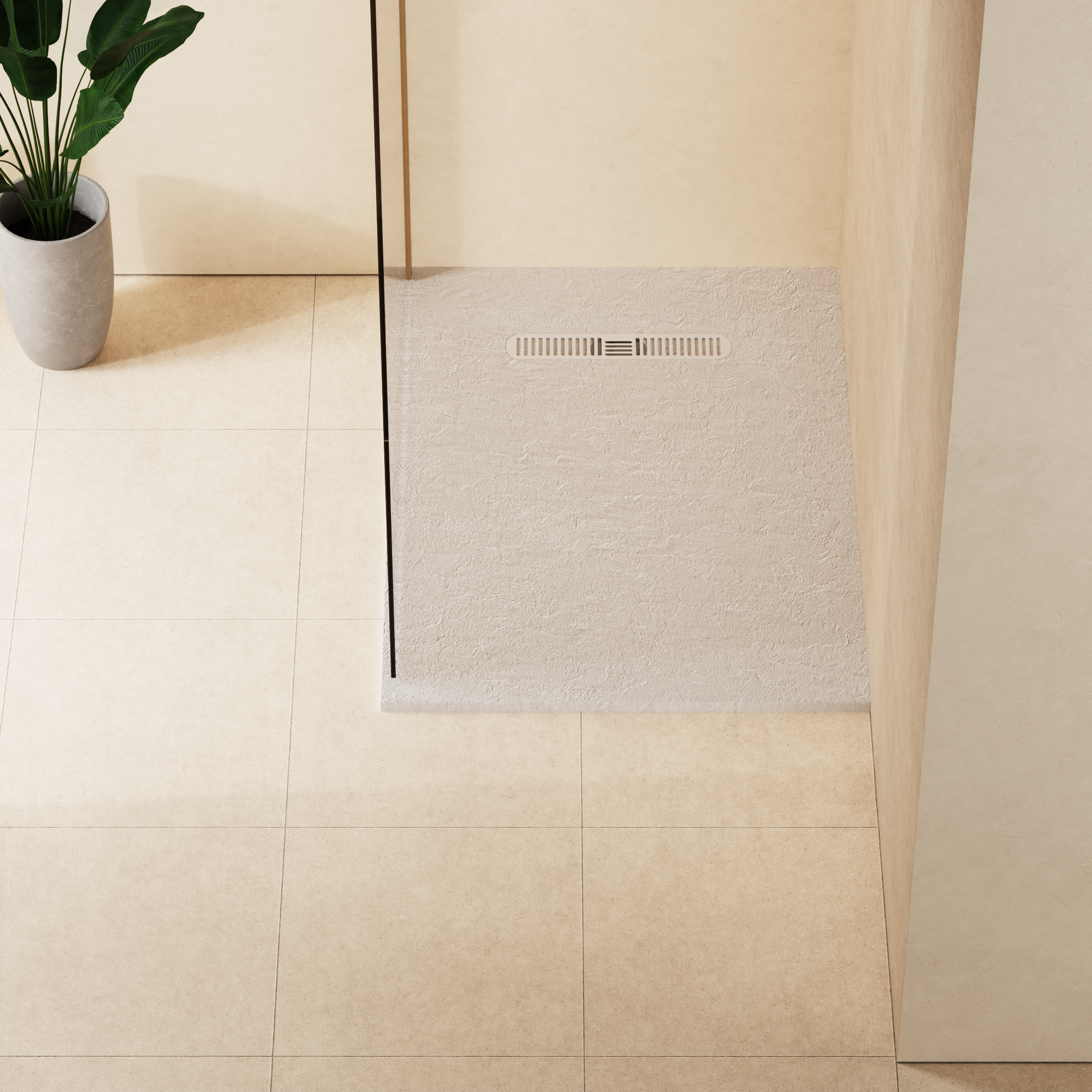 Vito Textured Rectangle Anti Slip Class C Shower Tray