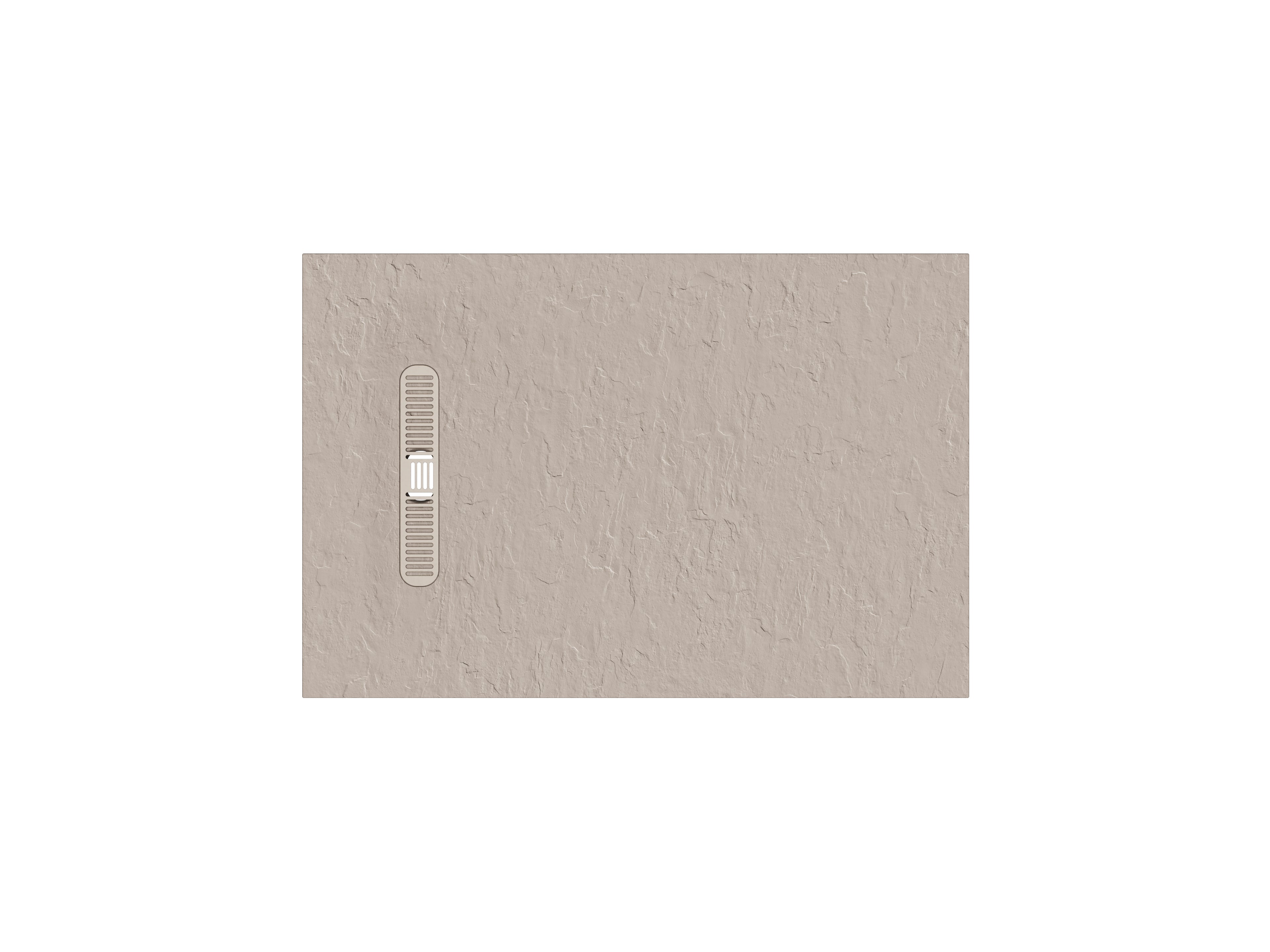 Vito Textured Rectangle Anti Slip Class C Shower Tray Brown
