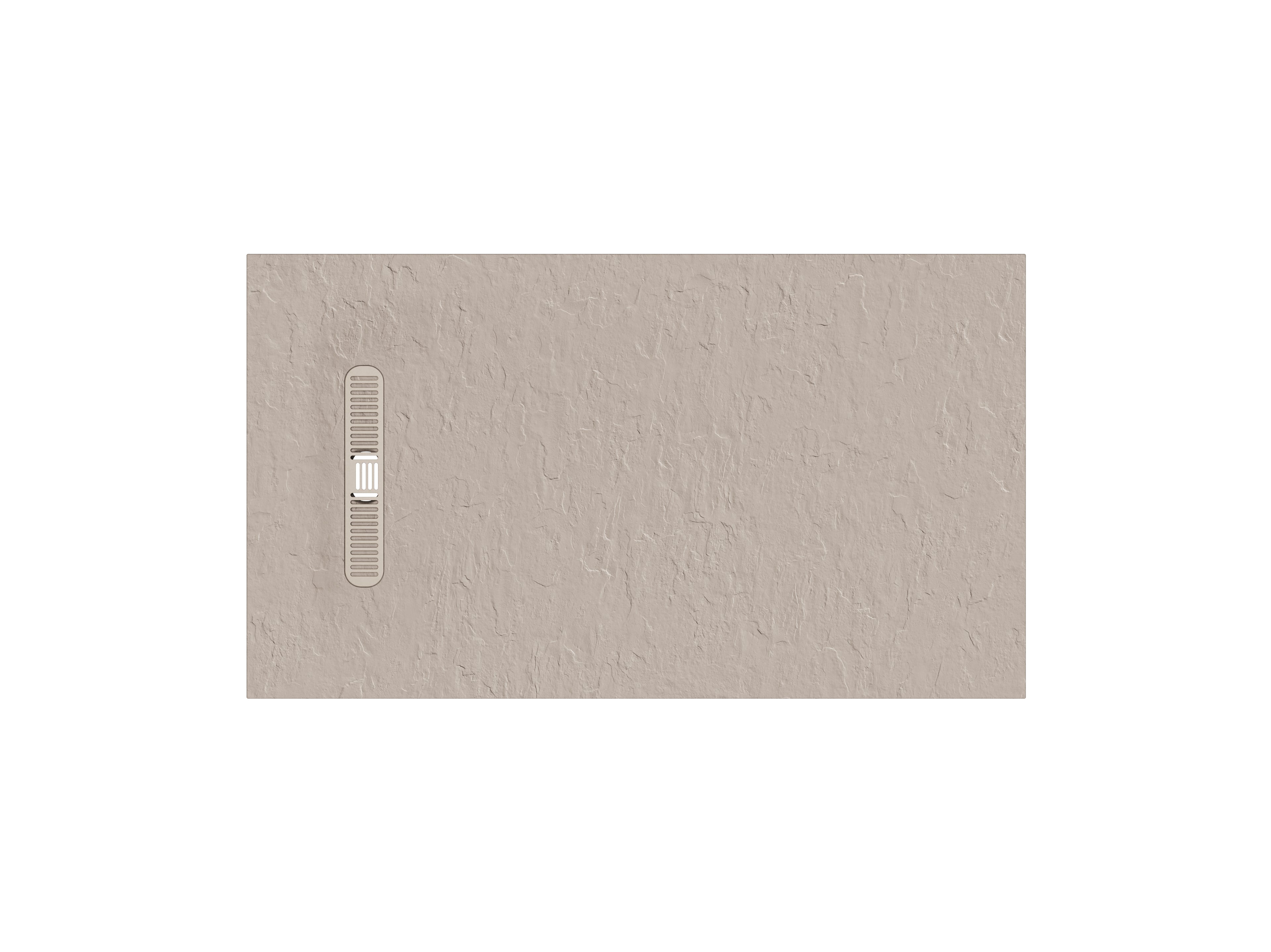 Vito Textured Rectangle Anti Slip Class C Shower Tray Brown