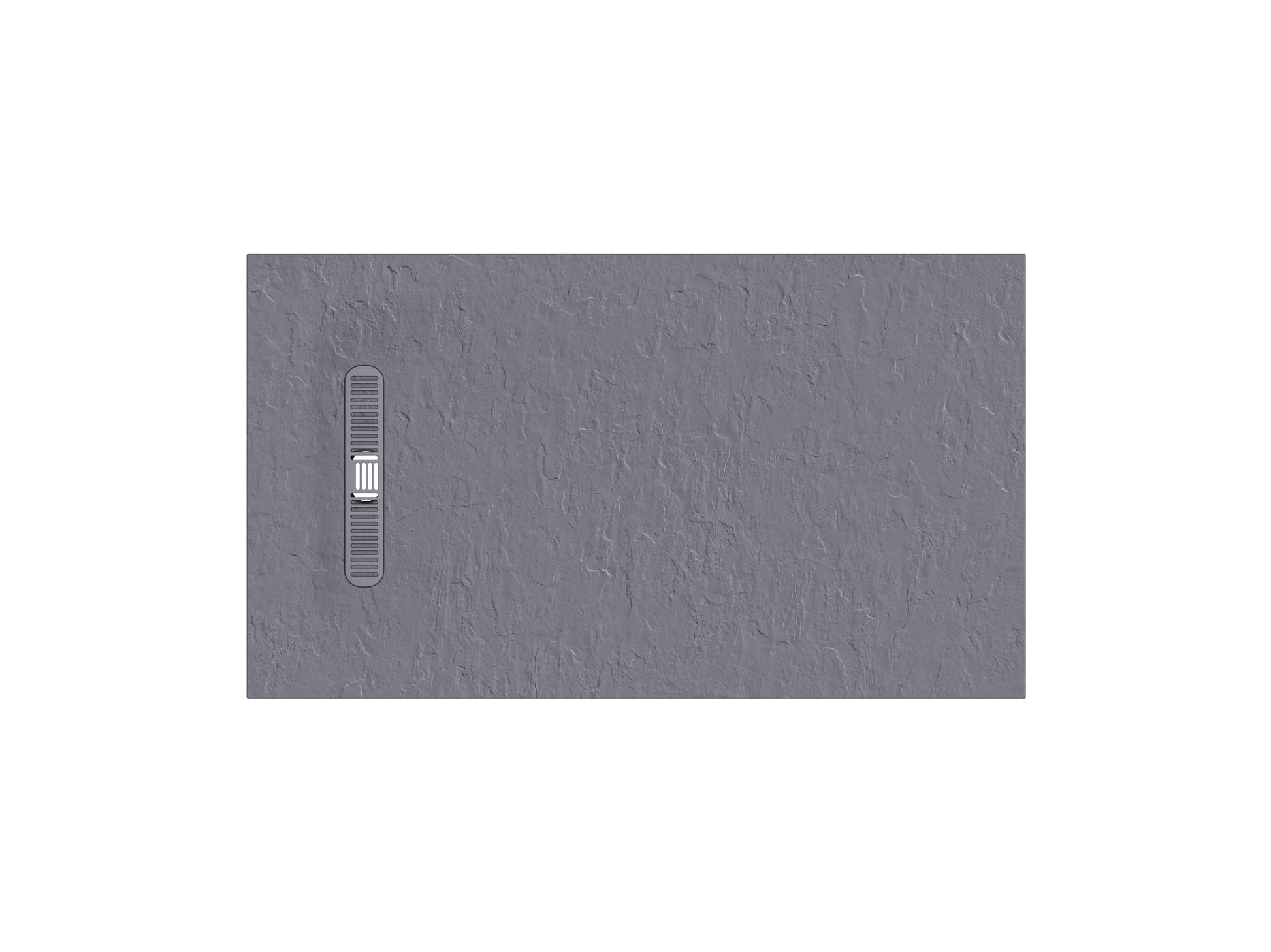 Vito Textured Rectangle Anti Slip Class C Shower Tray Light Grey