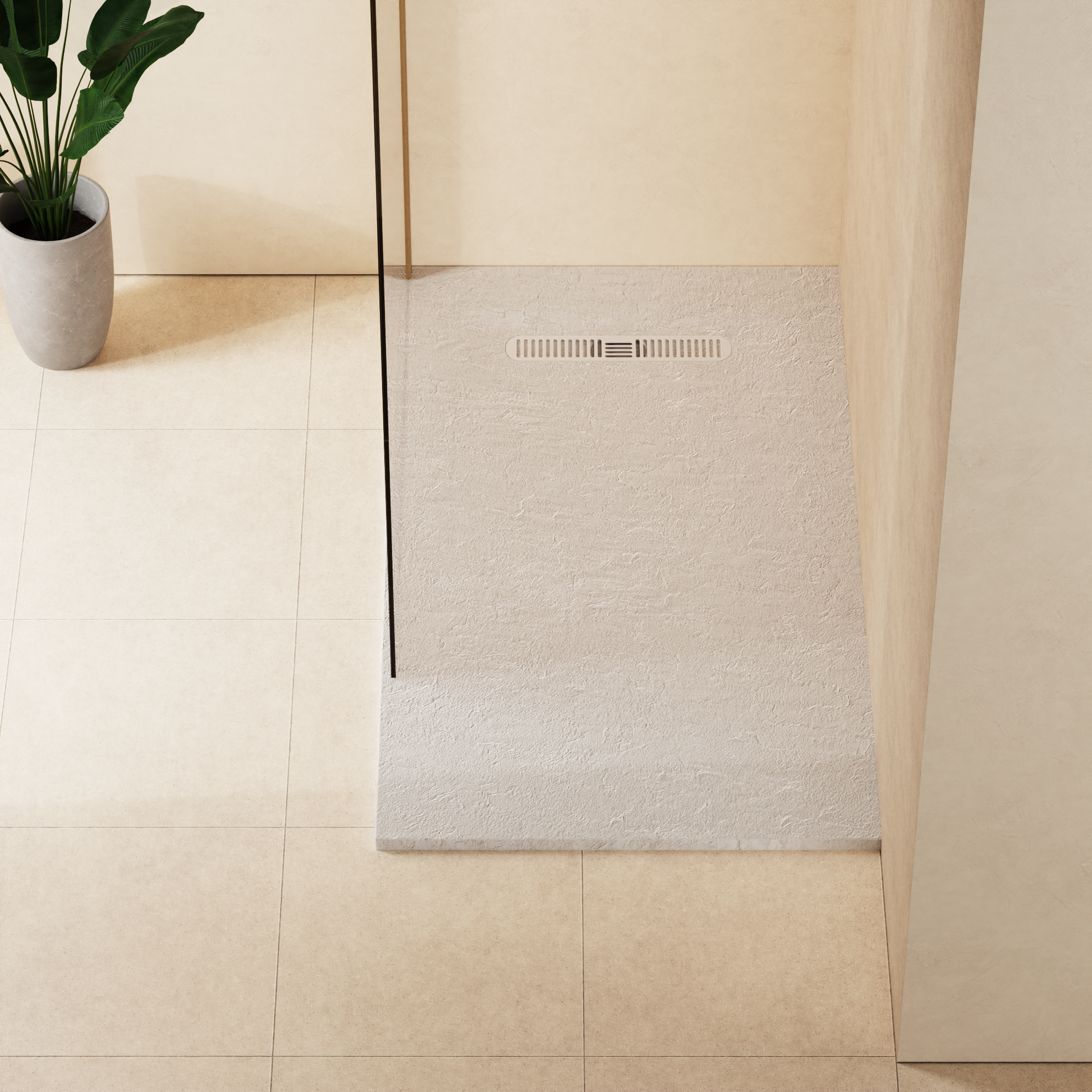 Vito Textured Rectangle Anti Slip Class C Shower Tray