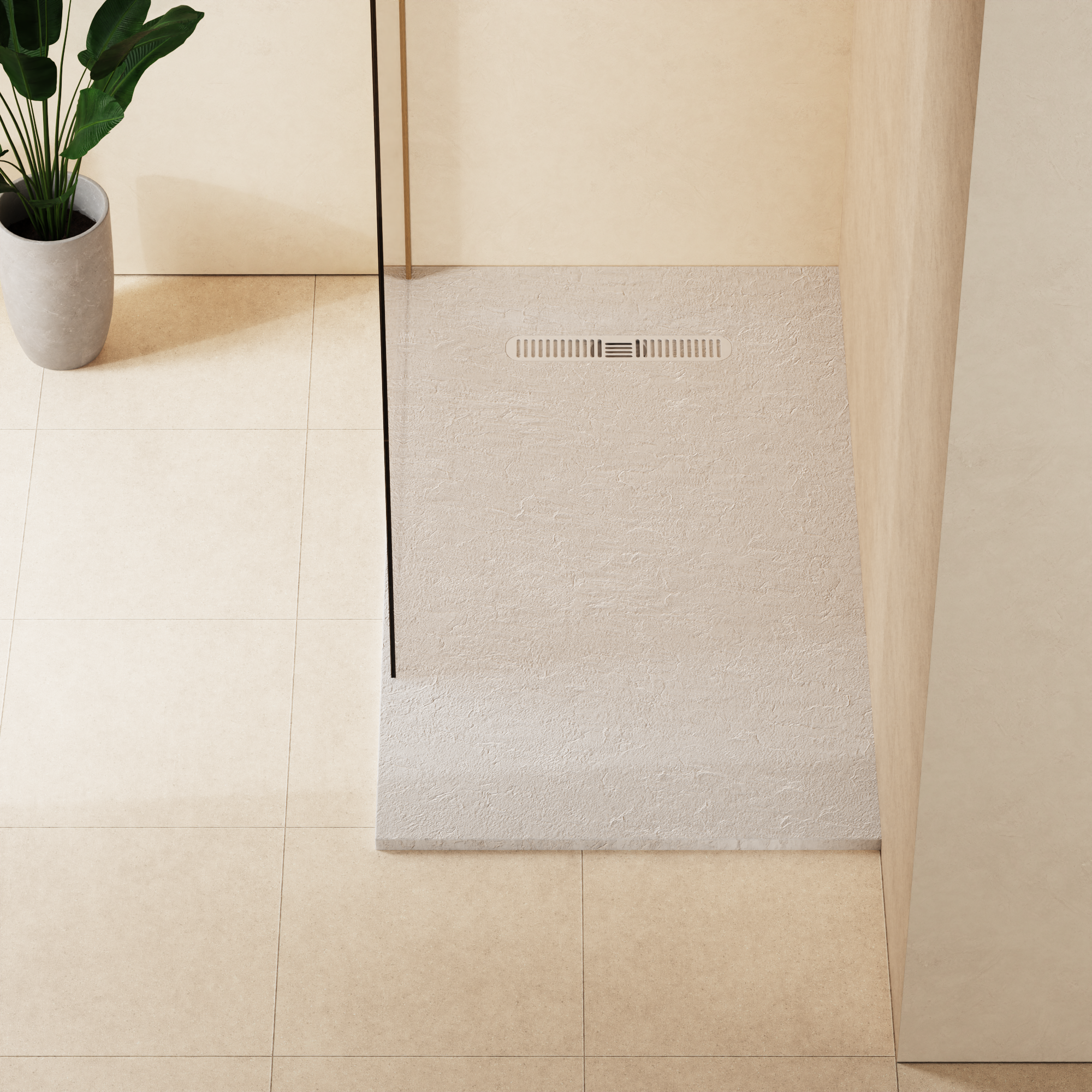 Vito Textured Rectangle Anti Slip Class C Shower Tray