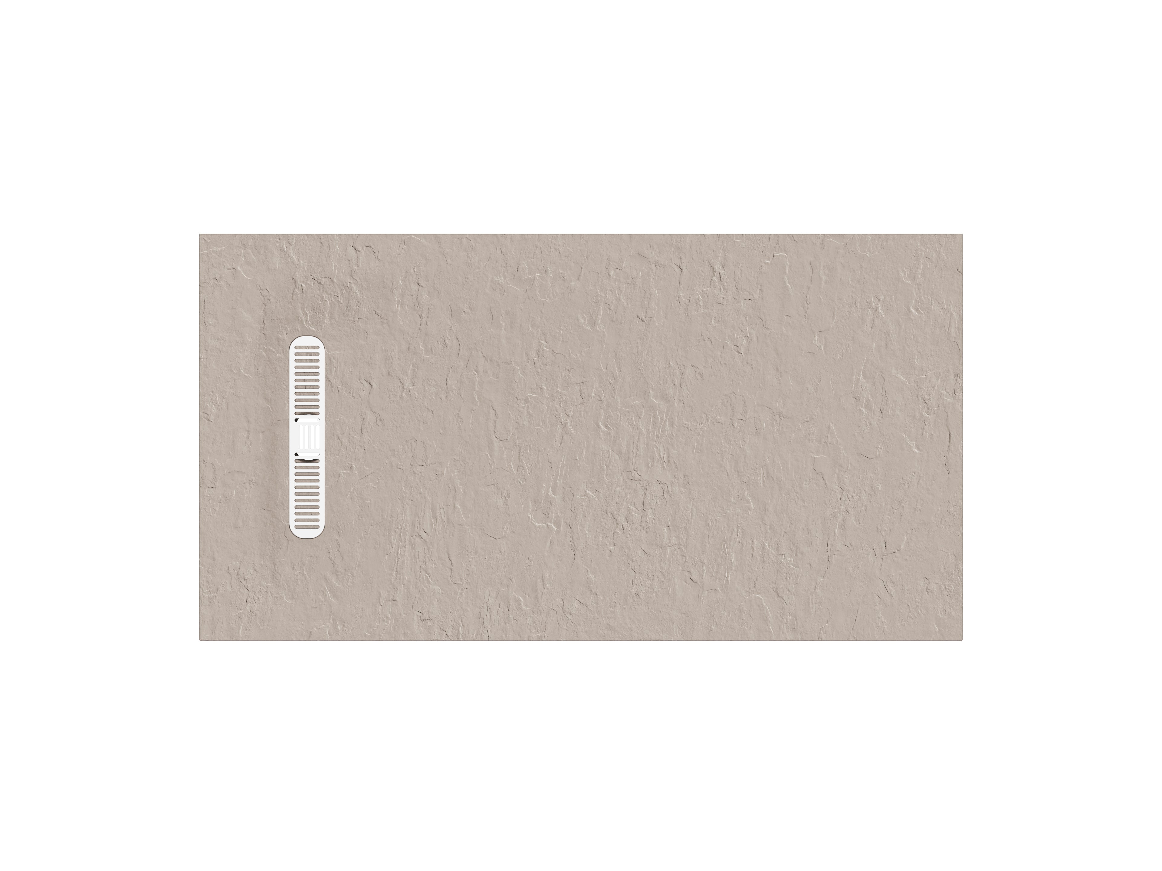 Vito Textured Rectangle Anti Slip Class C Shower Tray Brown