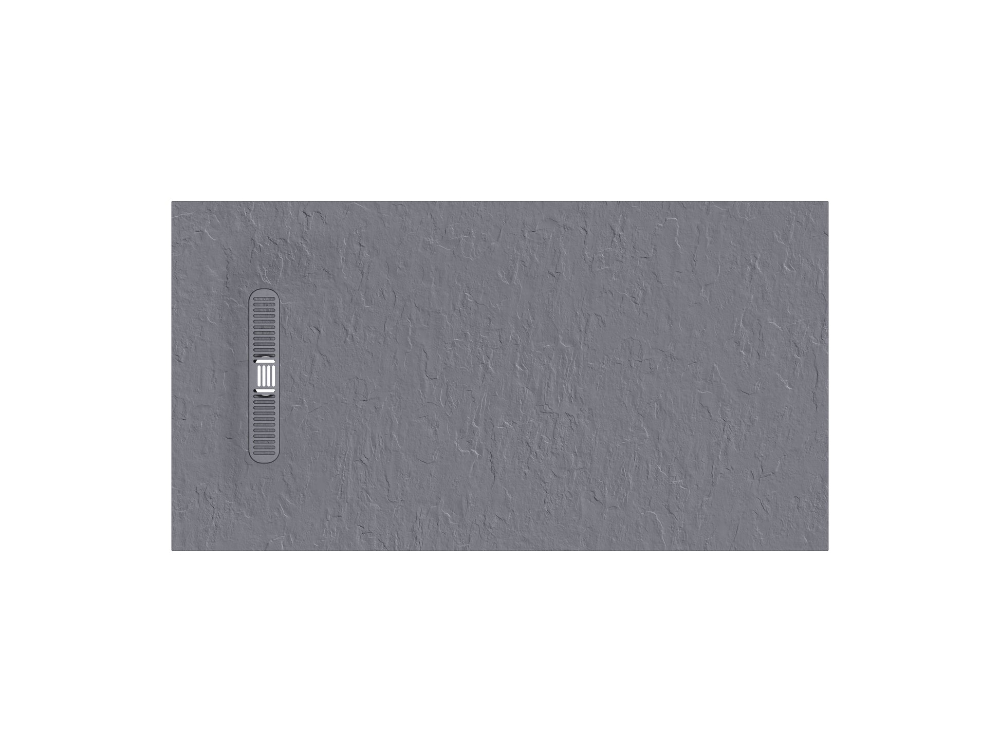 Vito Textured Rectangle Anti Slip Class C Shower Tray Light Grey